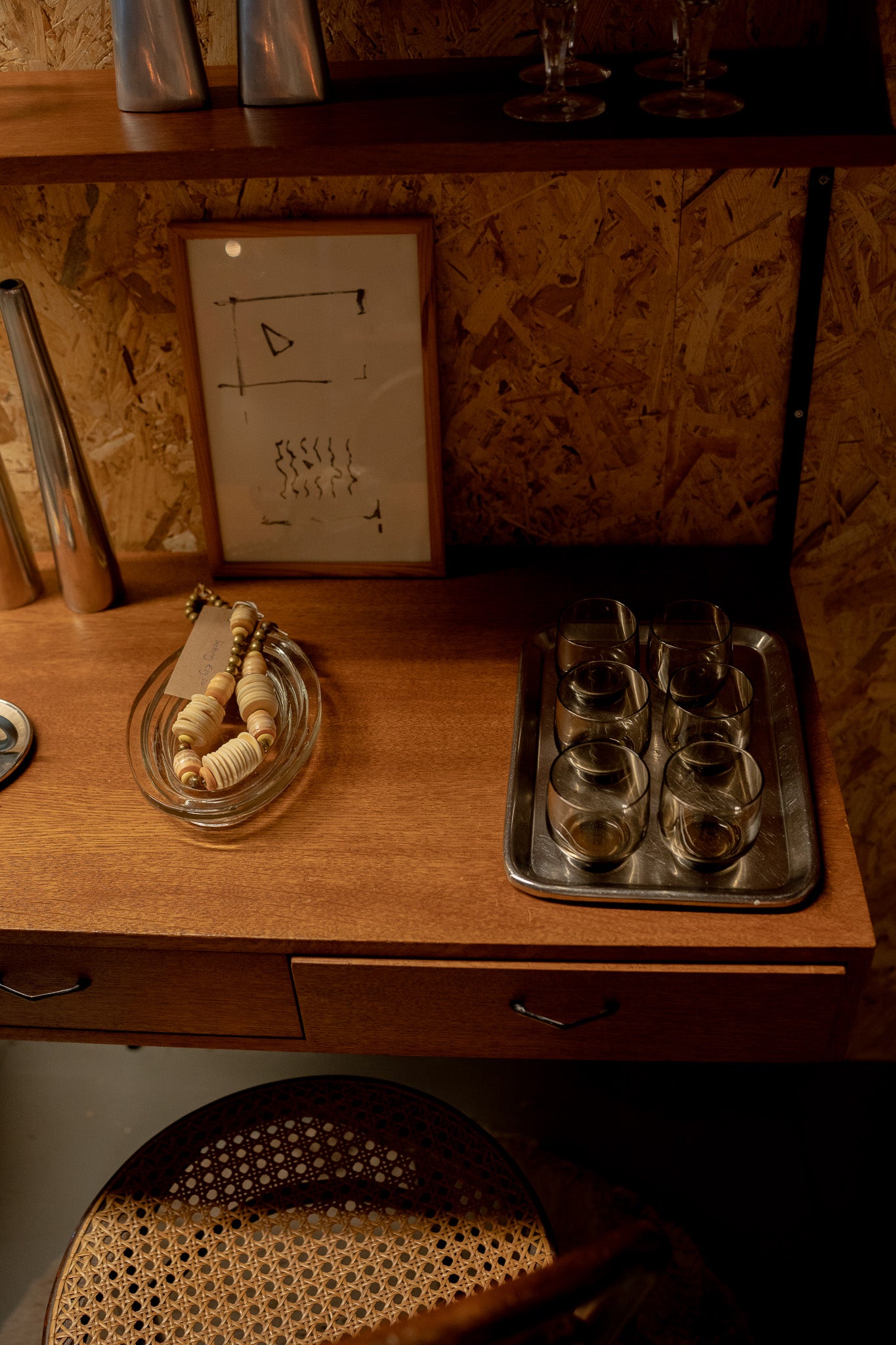 Vintage wandkast - plank - bureau - kast