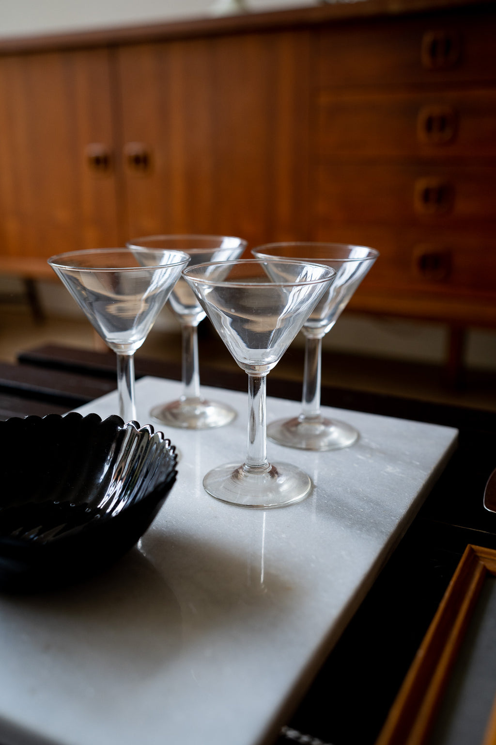 4 martini glazen