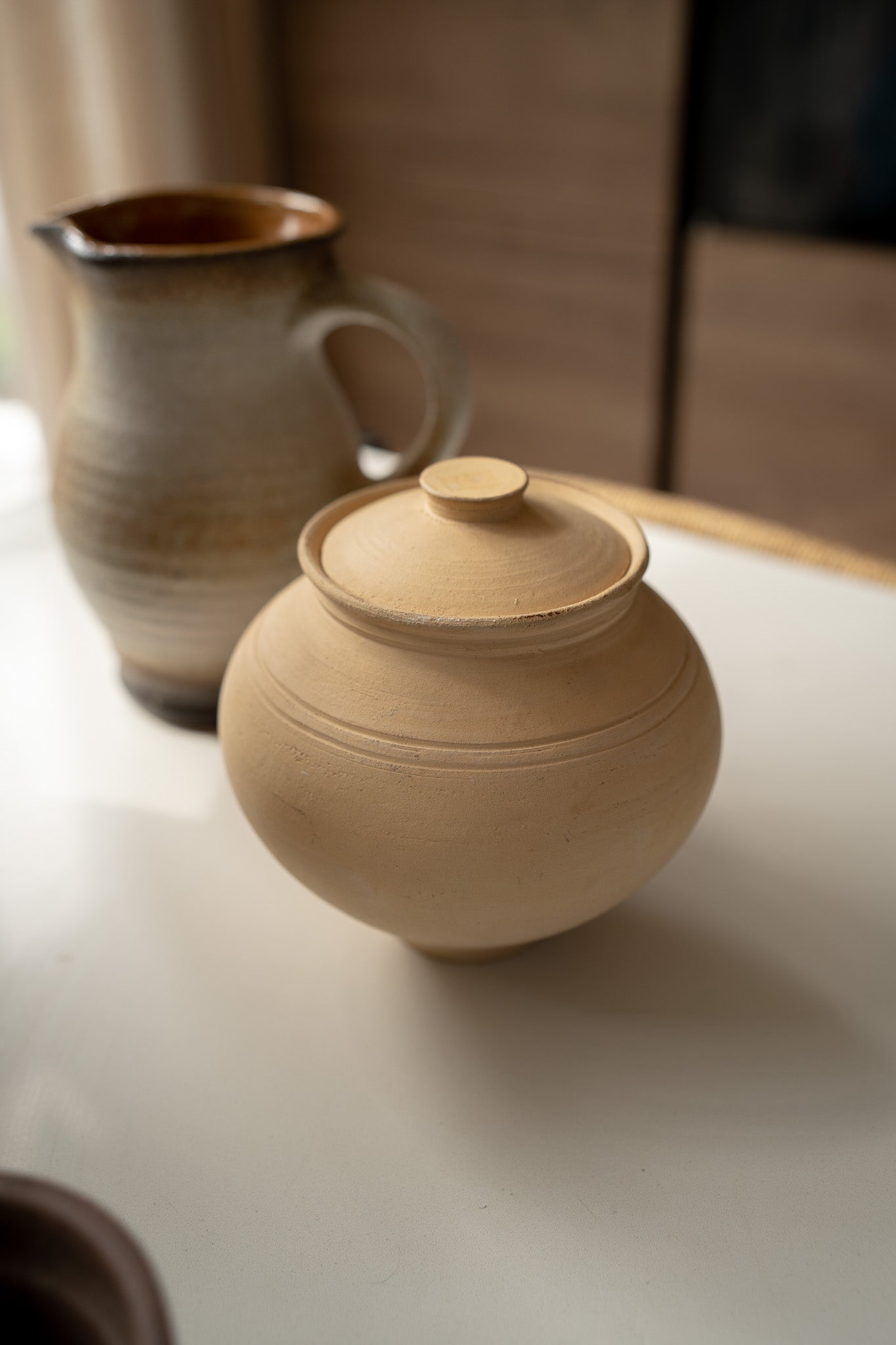 Terracotta pot met deksel