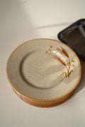 Set van 5 beige borden