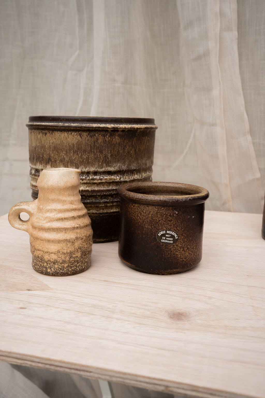 Keramieken Vintage bloem/plantpot