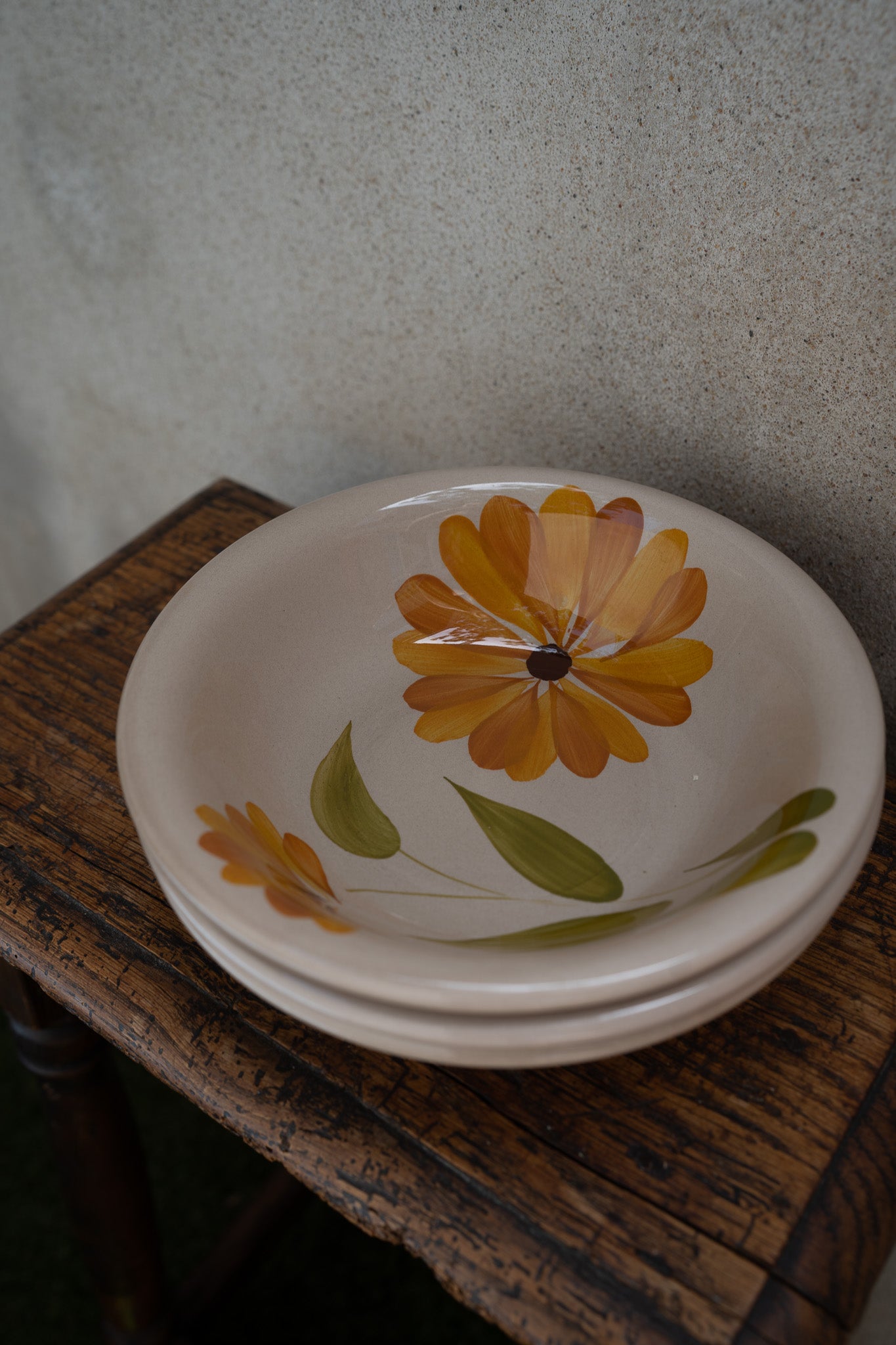 3 diepe borden flower