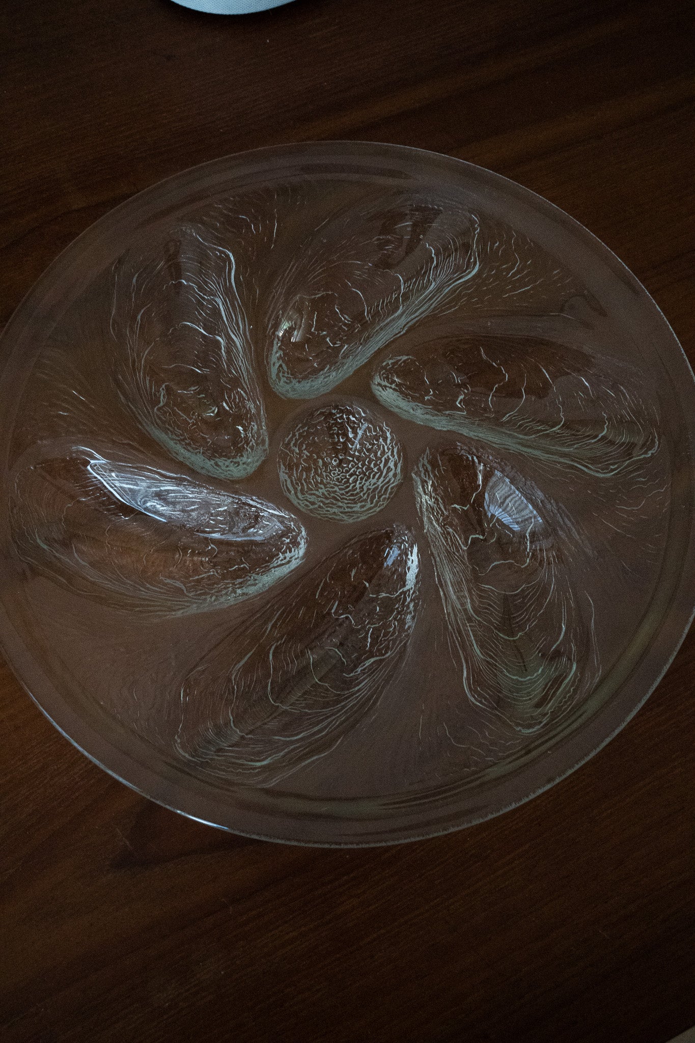 Glazen oesterbord
