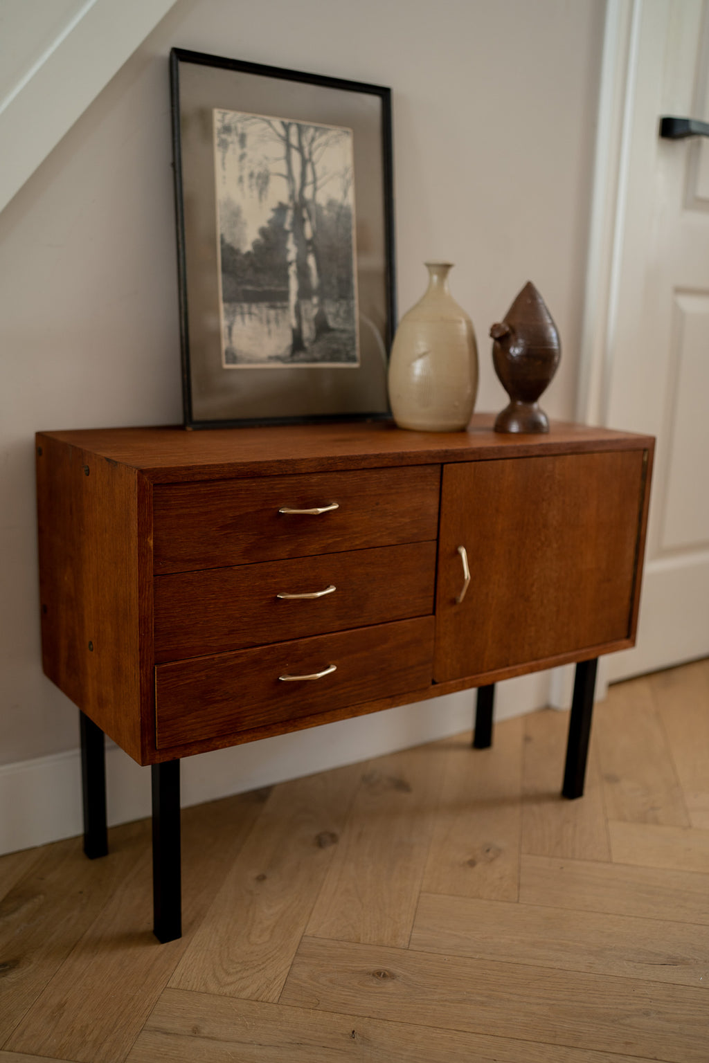 Vintage teakhouten kastje