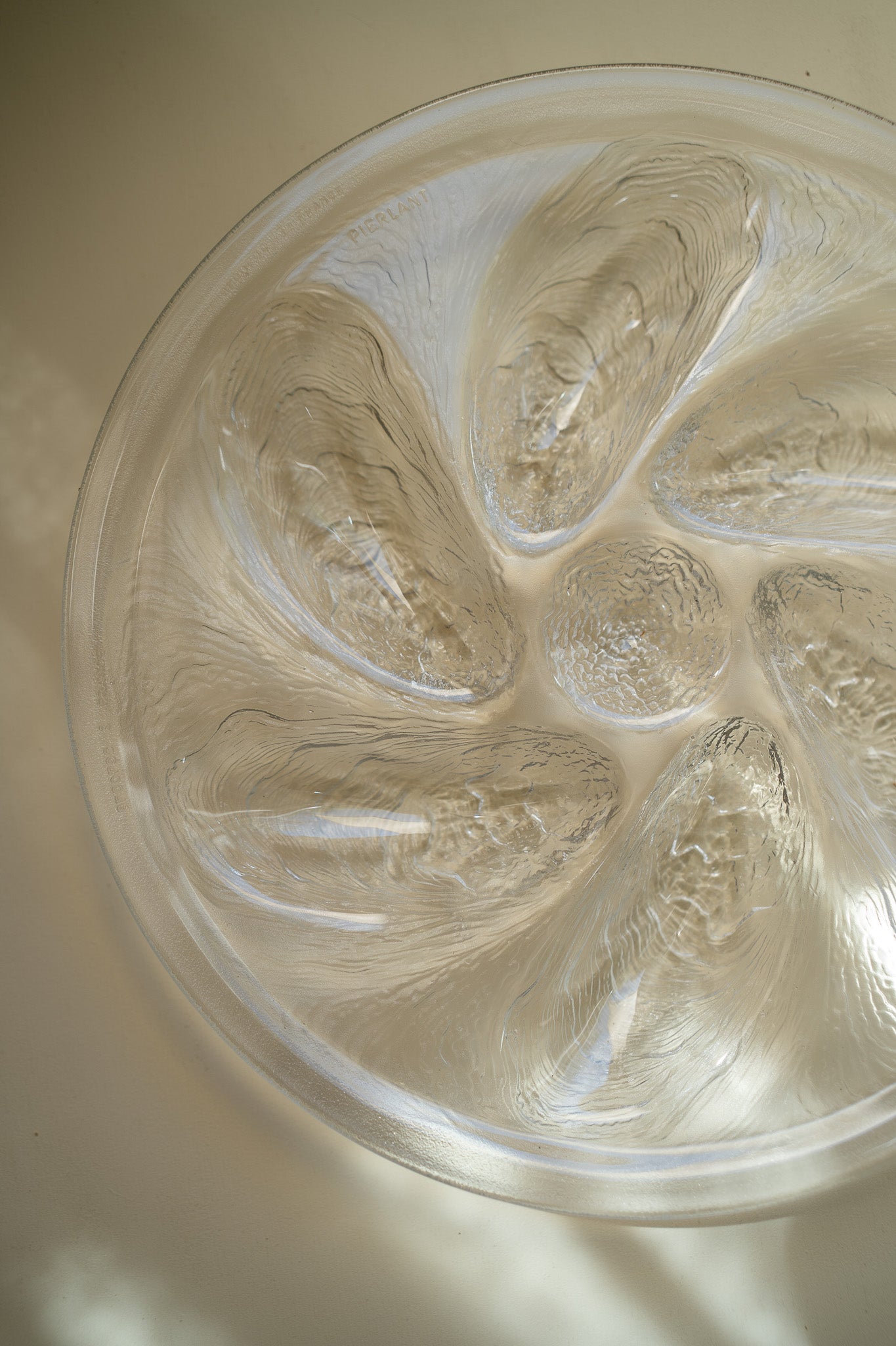 Glazen oesterbord
