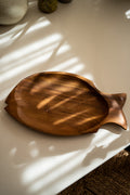 Houten vis schaal