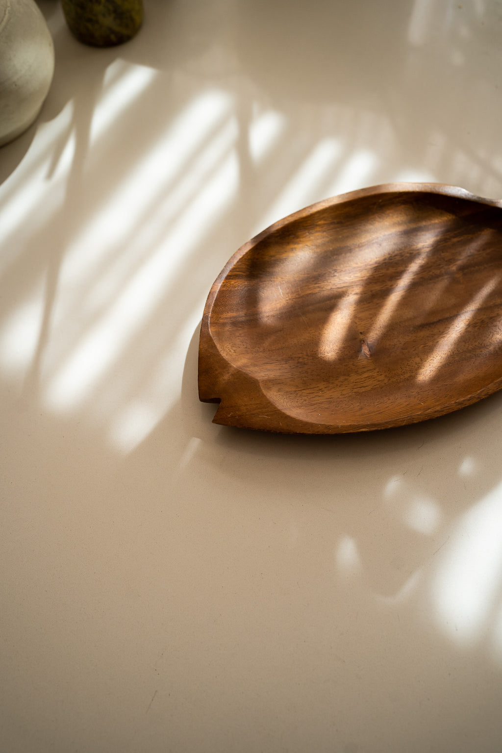 Houten vis schaal