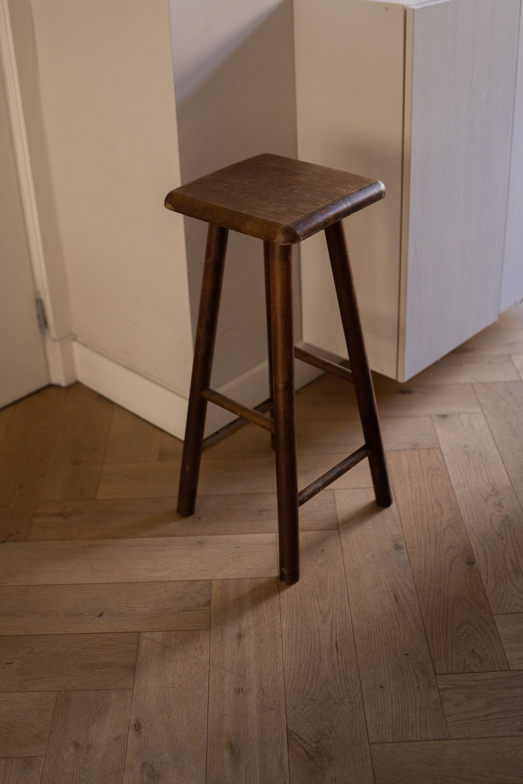 Massief houten kruk