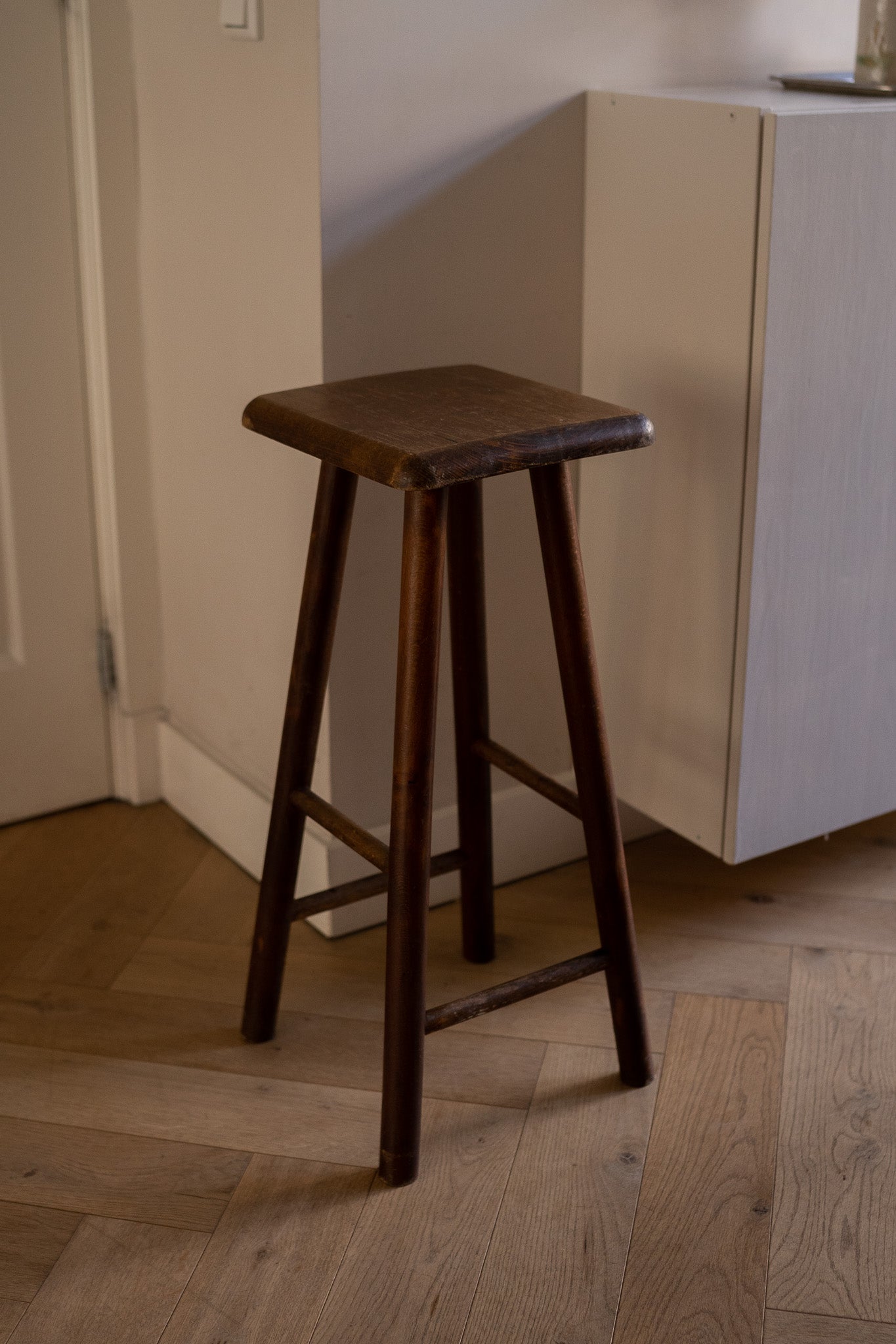 Massief houten kruk