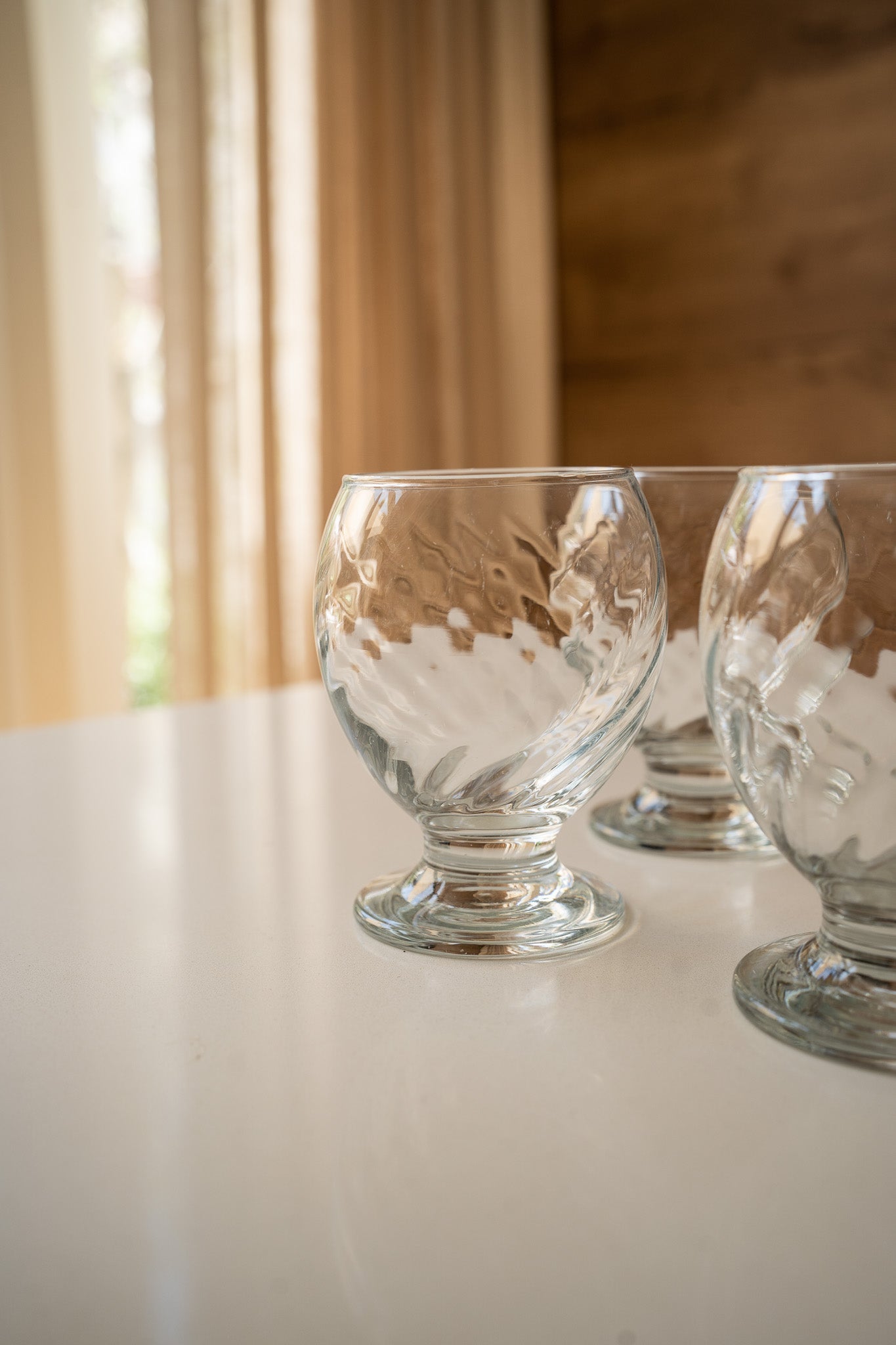 Set van 4 swirl glazen