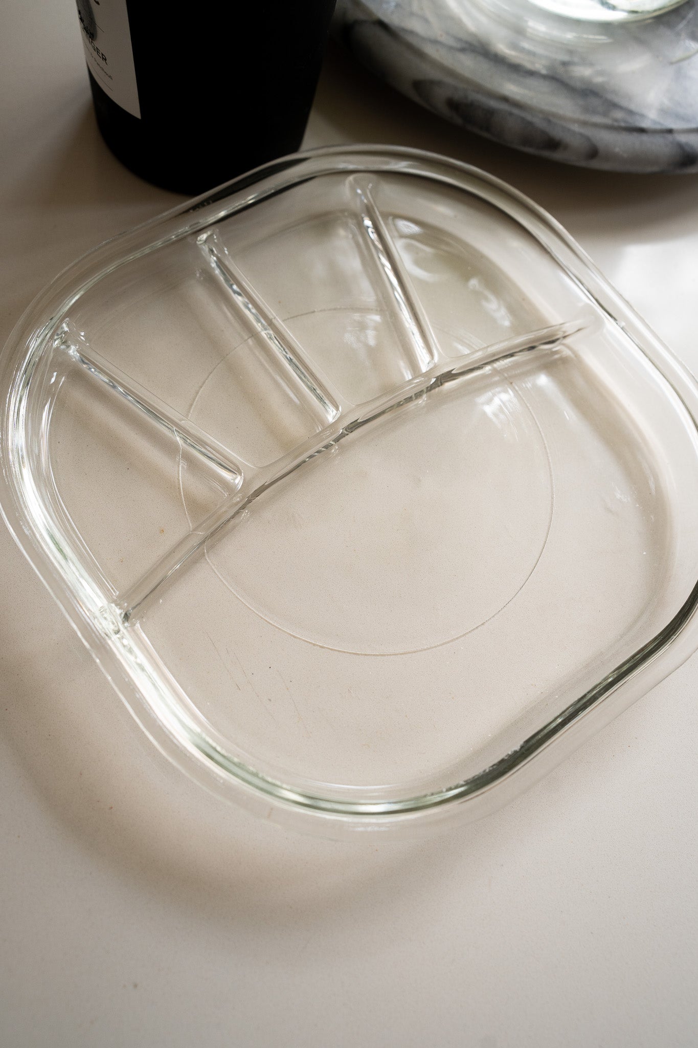 Glazen snackbord design Joe Colombo