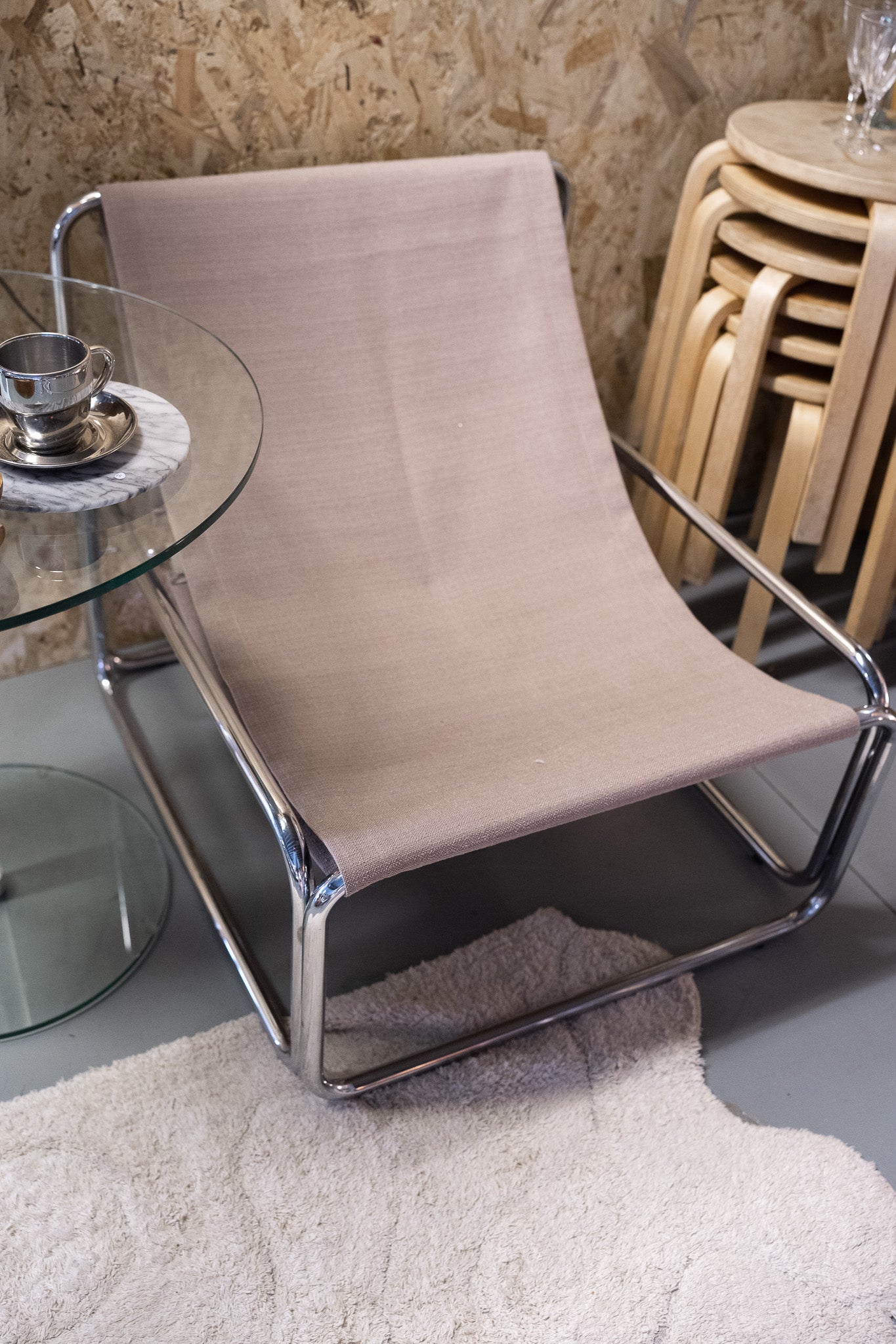 Vintage chroom fauteuil
