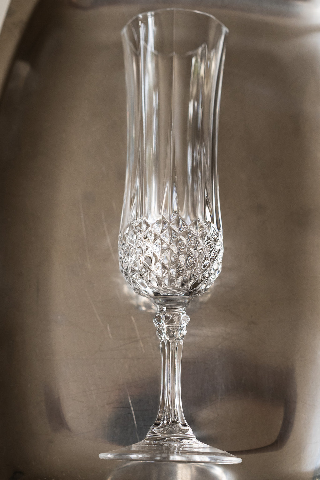 4 vintage champagneglazen Cristal D'Arques Longchamp-glazen