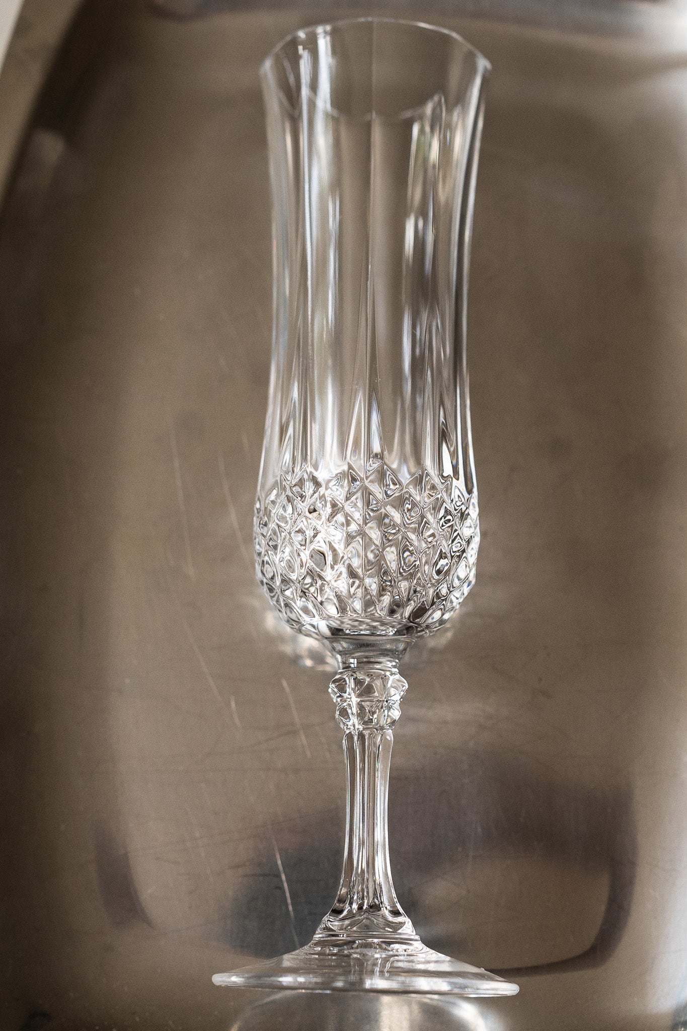 4 vintage champagneglazen Cristal D'Arques Longchamp-glazen