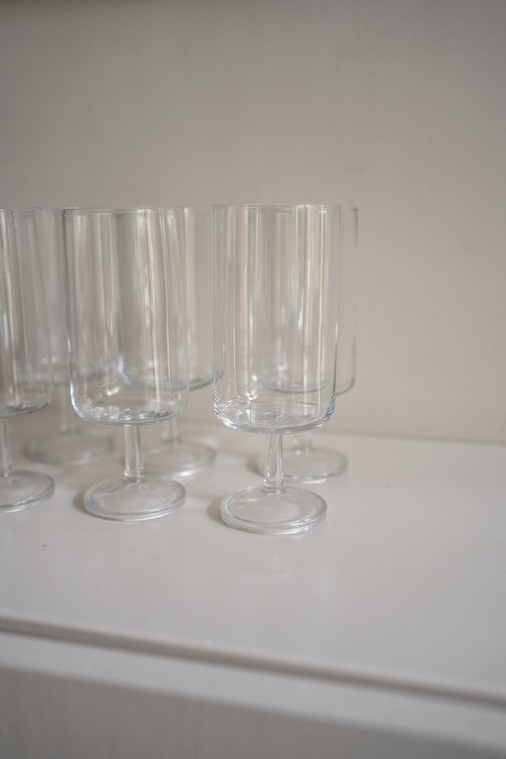 Set van 6 hoge glazen