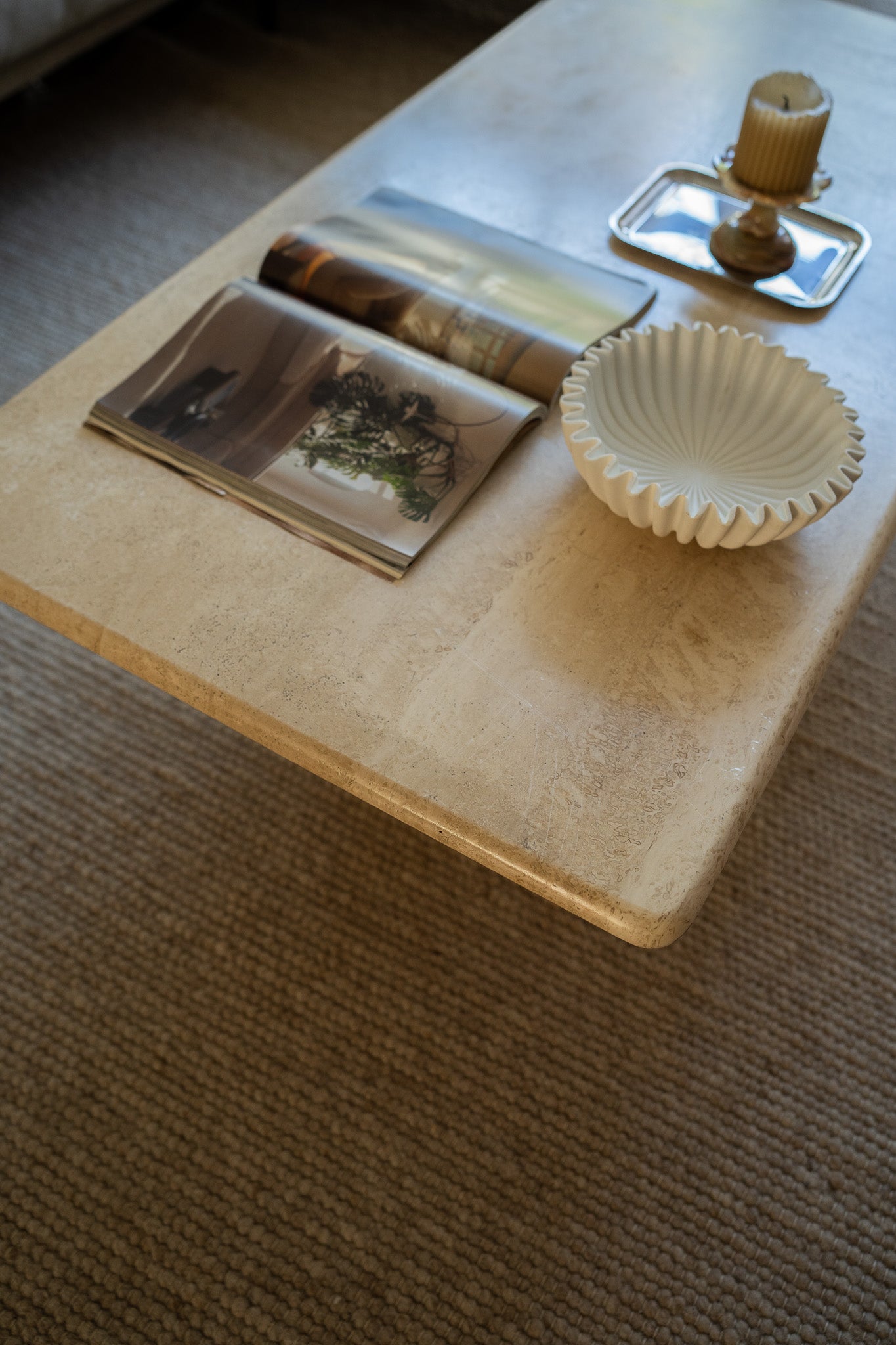 Vintage Travertin salontafel