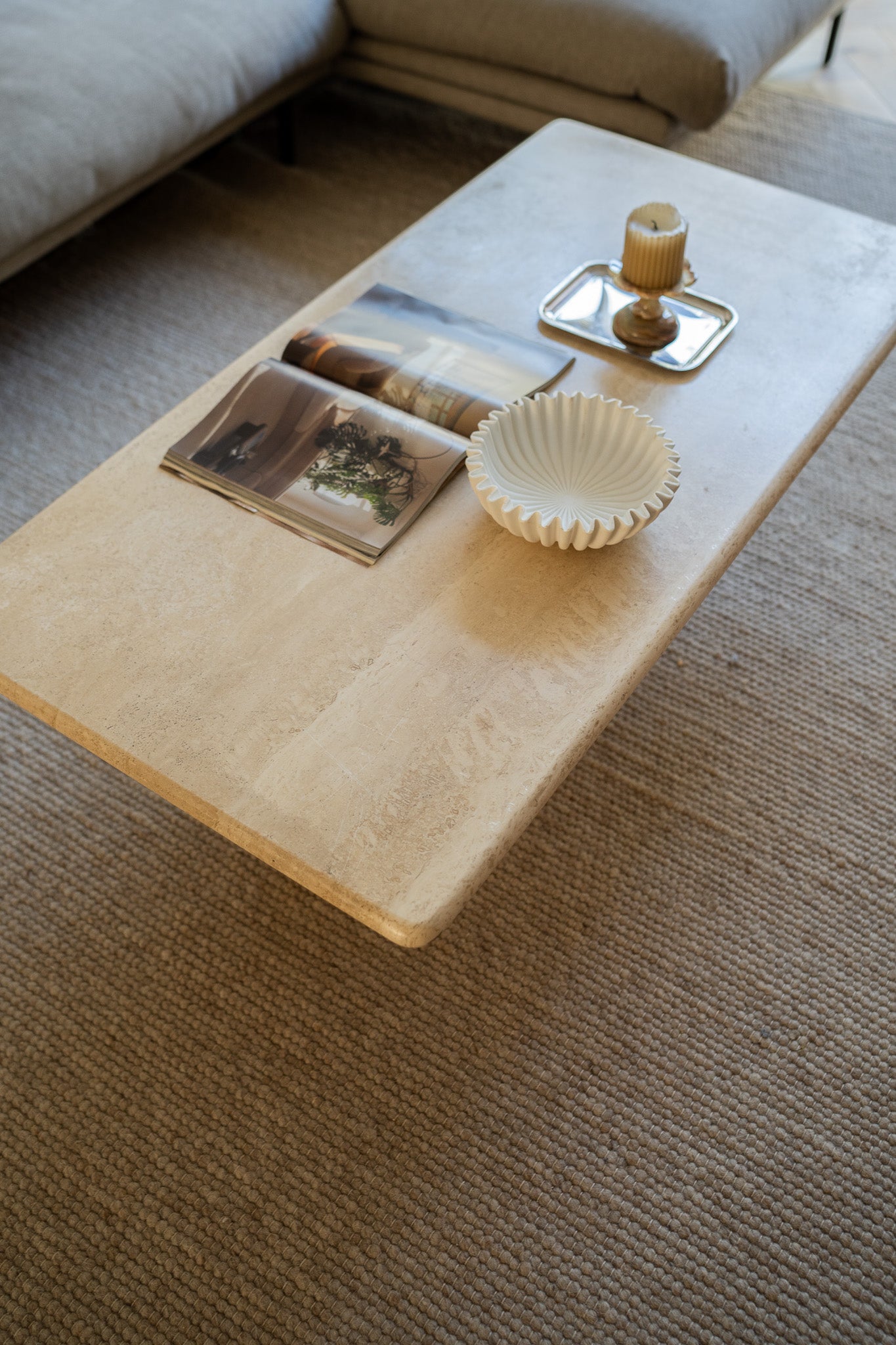Vintage Travertin salontafel