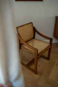 Teakhouten stoel met webbing
