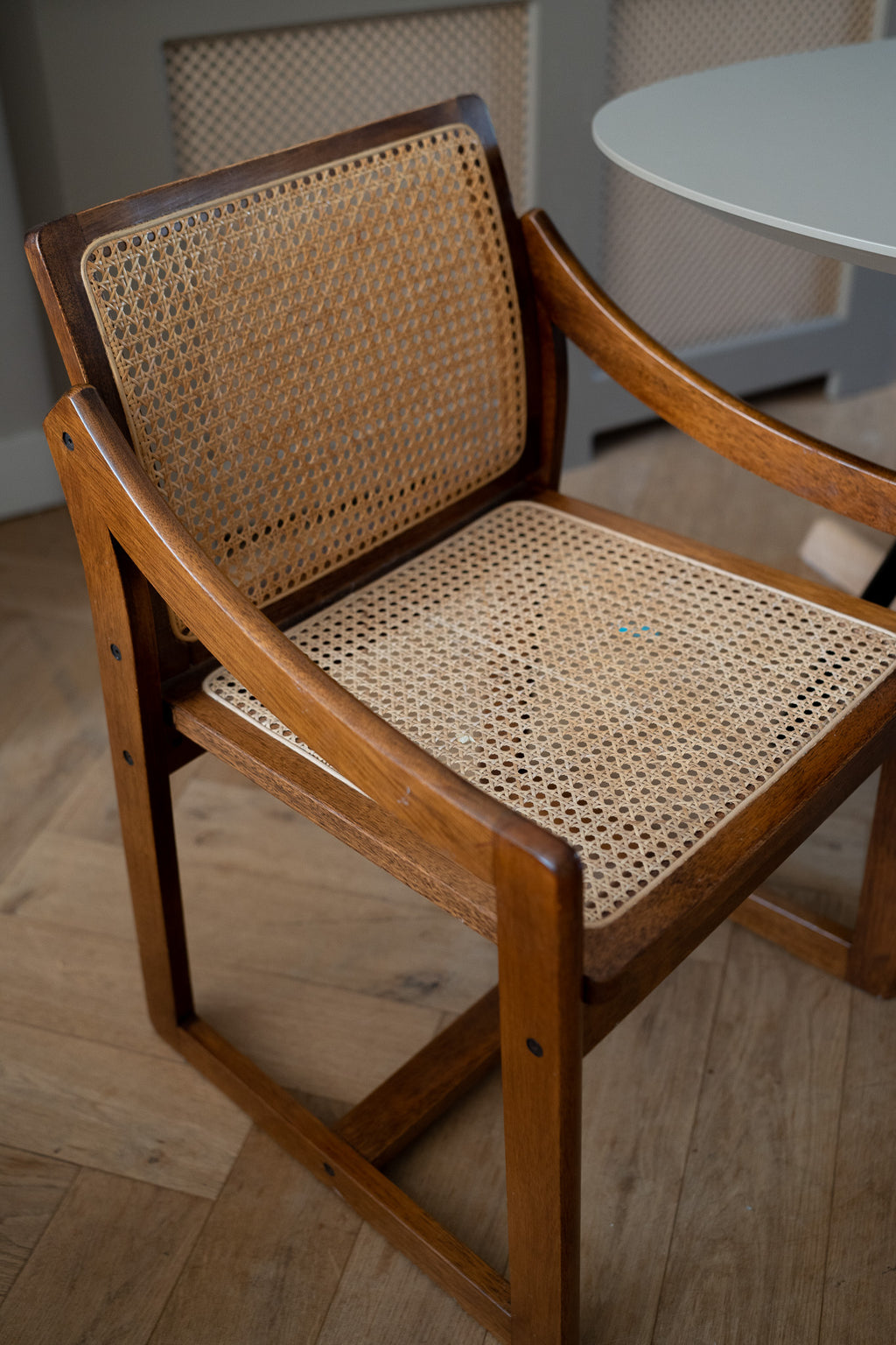 Teakhouten stoel met webbing