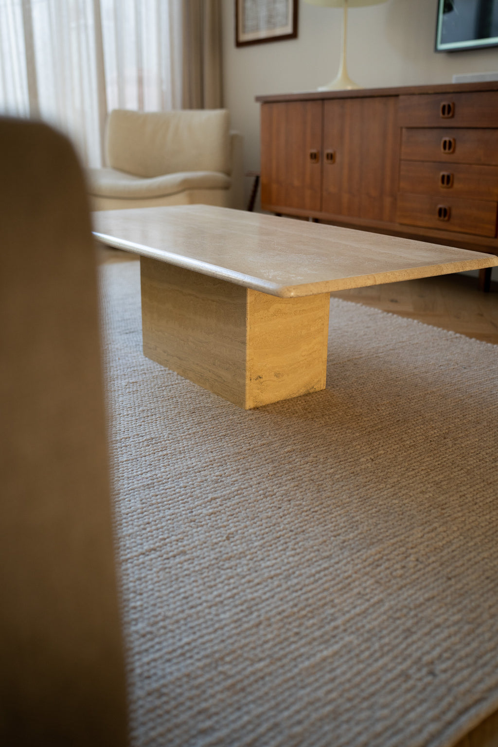 Vintage Travertin salontafel