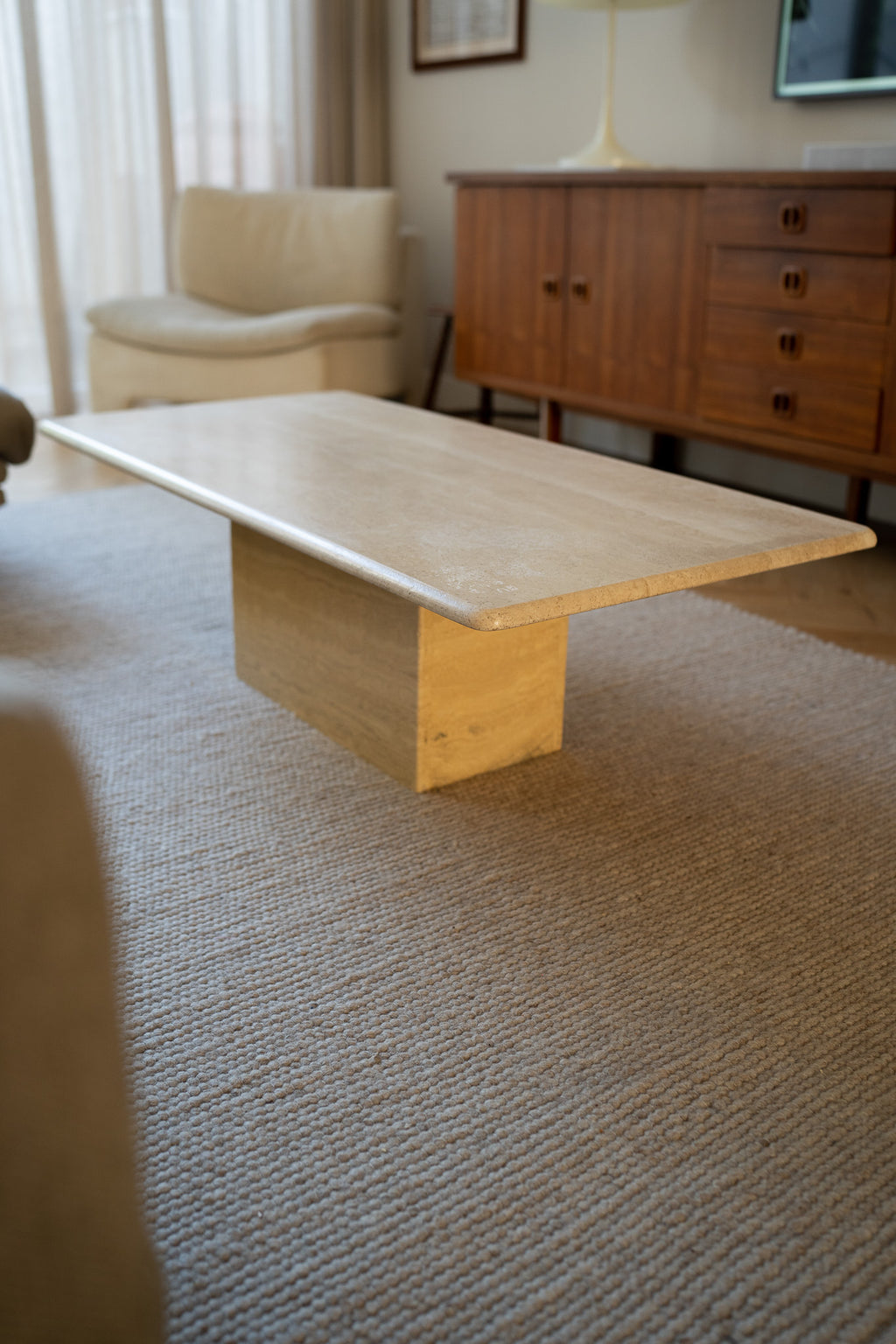 Vintage Travertin salontafel