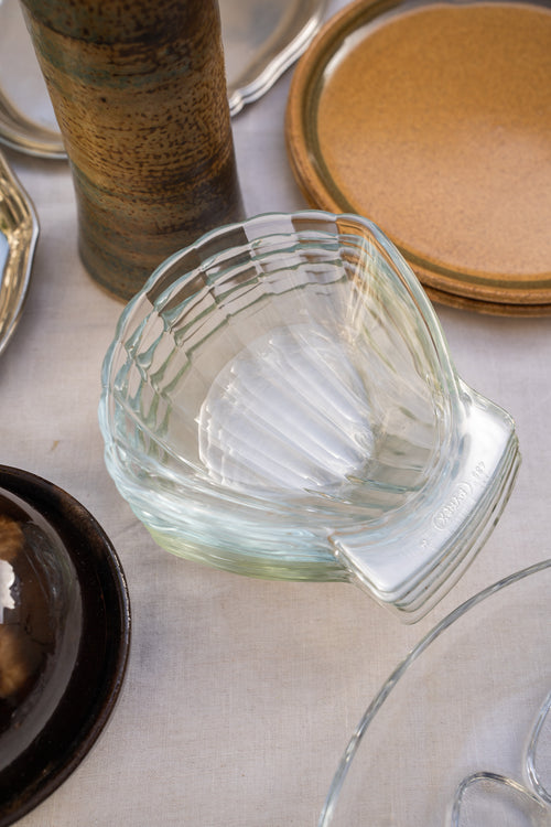 4 PYREX Schelp schaaltjes