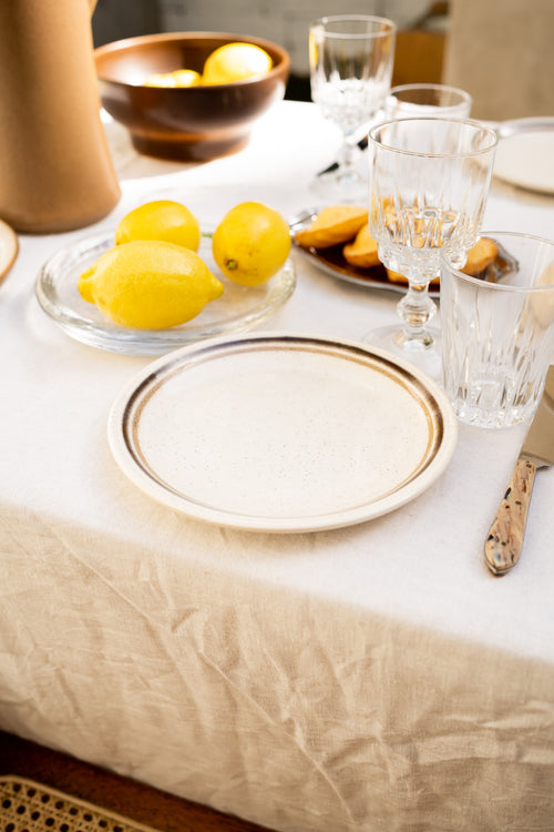 Beige & spikkel ontbijtbordjes