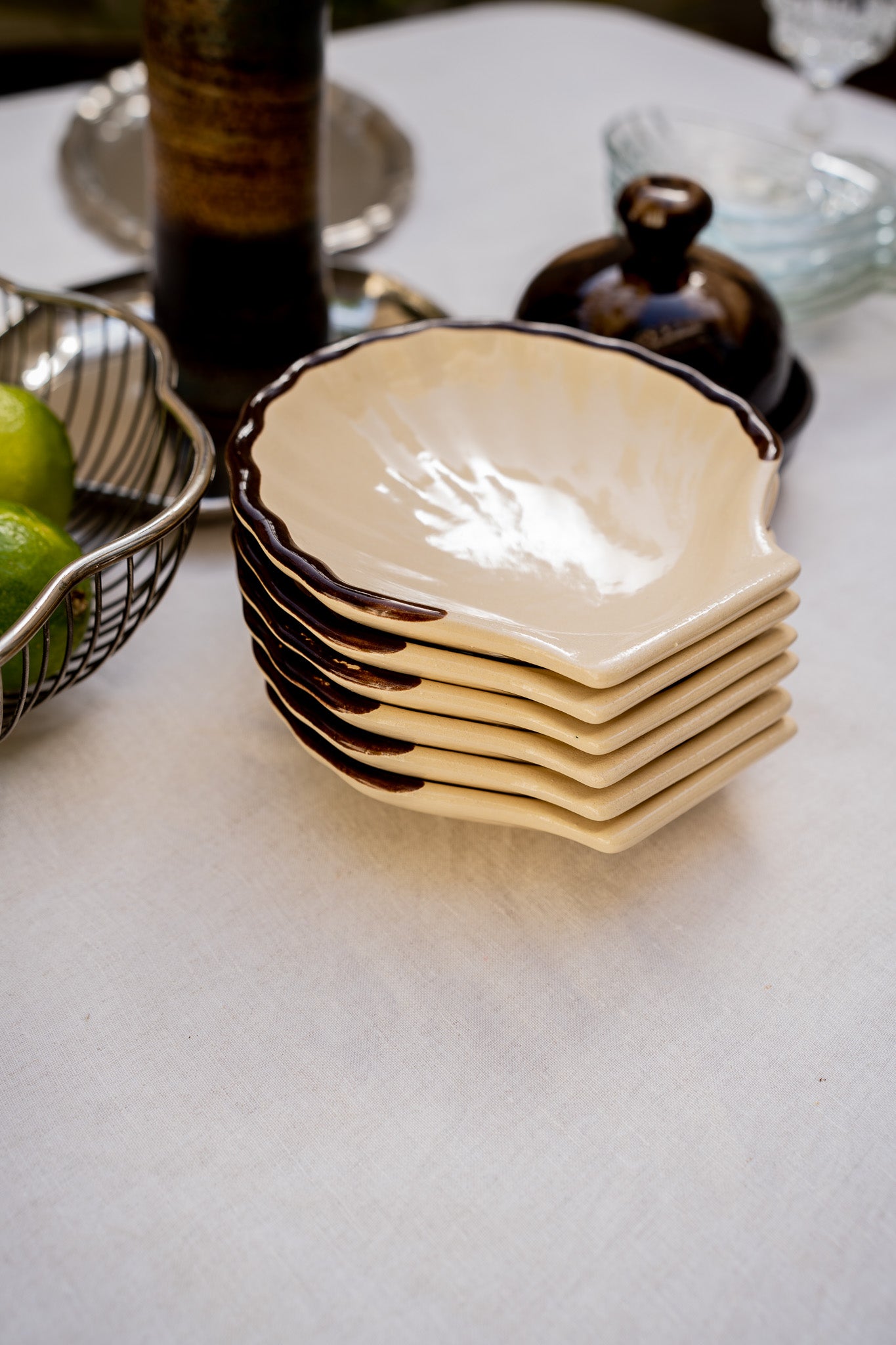 Set van 6 schelp schaaltjes