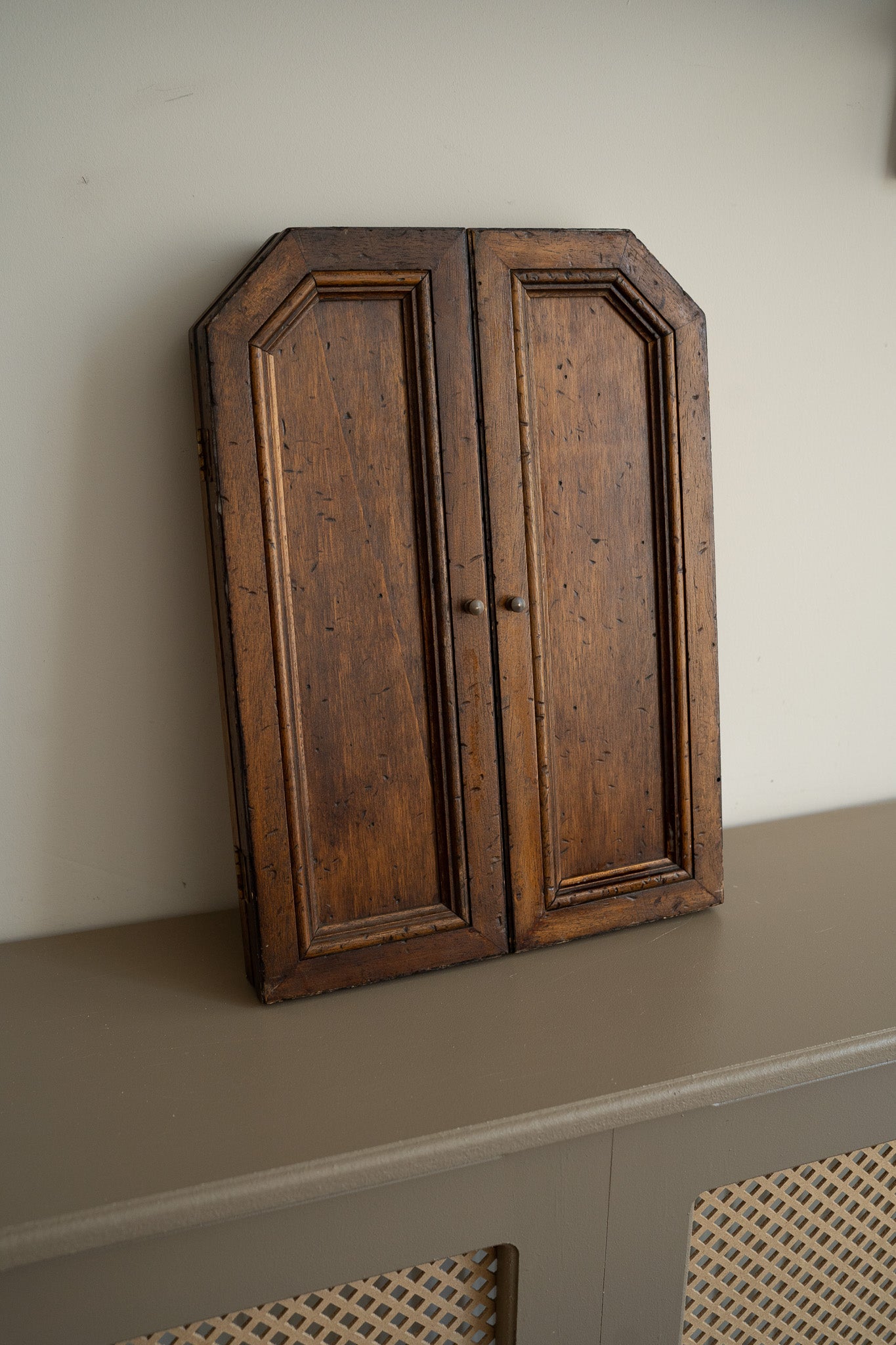 Vintage houten drieluik spiegel