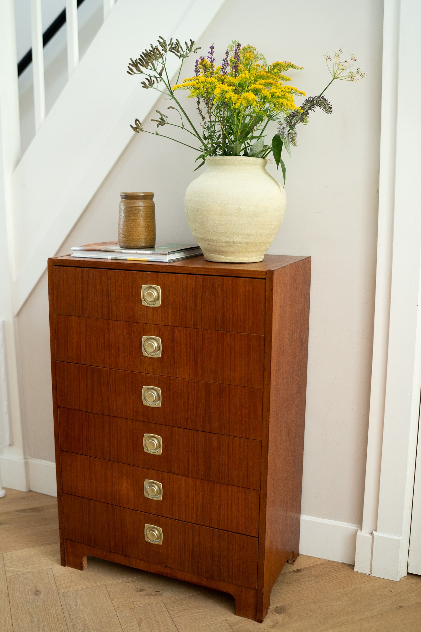 Vintage teakhouten ladekast