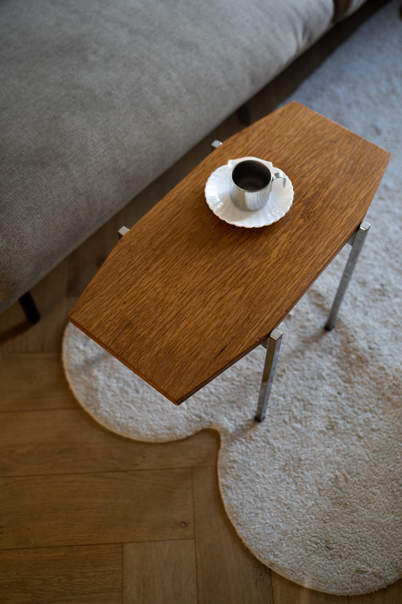 Vintage houten bijzettafel