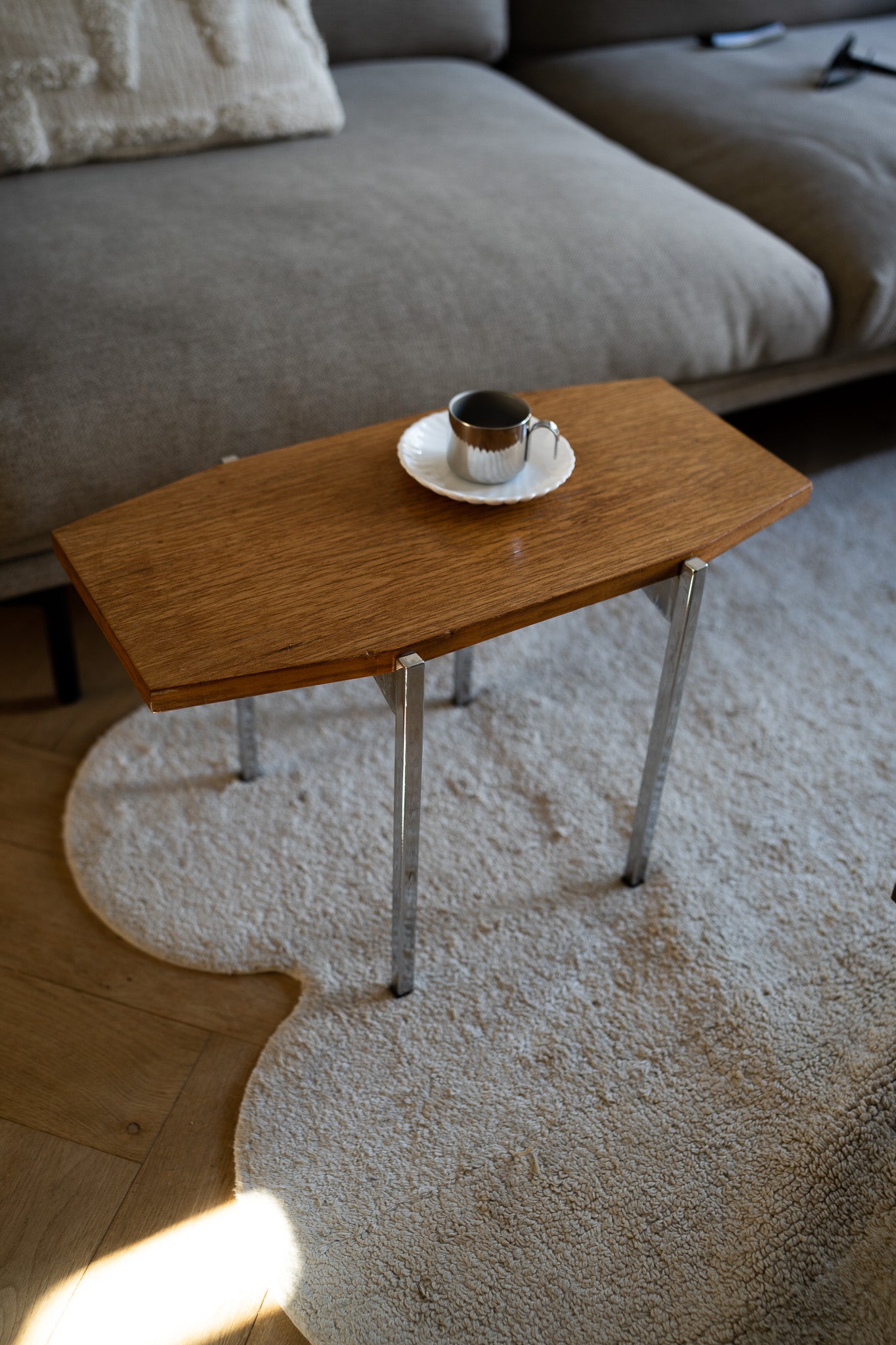 Vintage houten bijzettafel