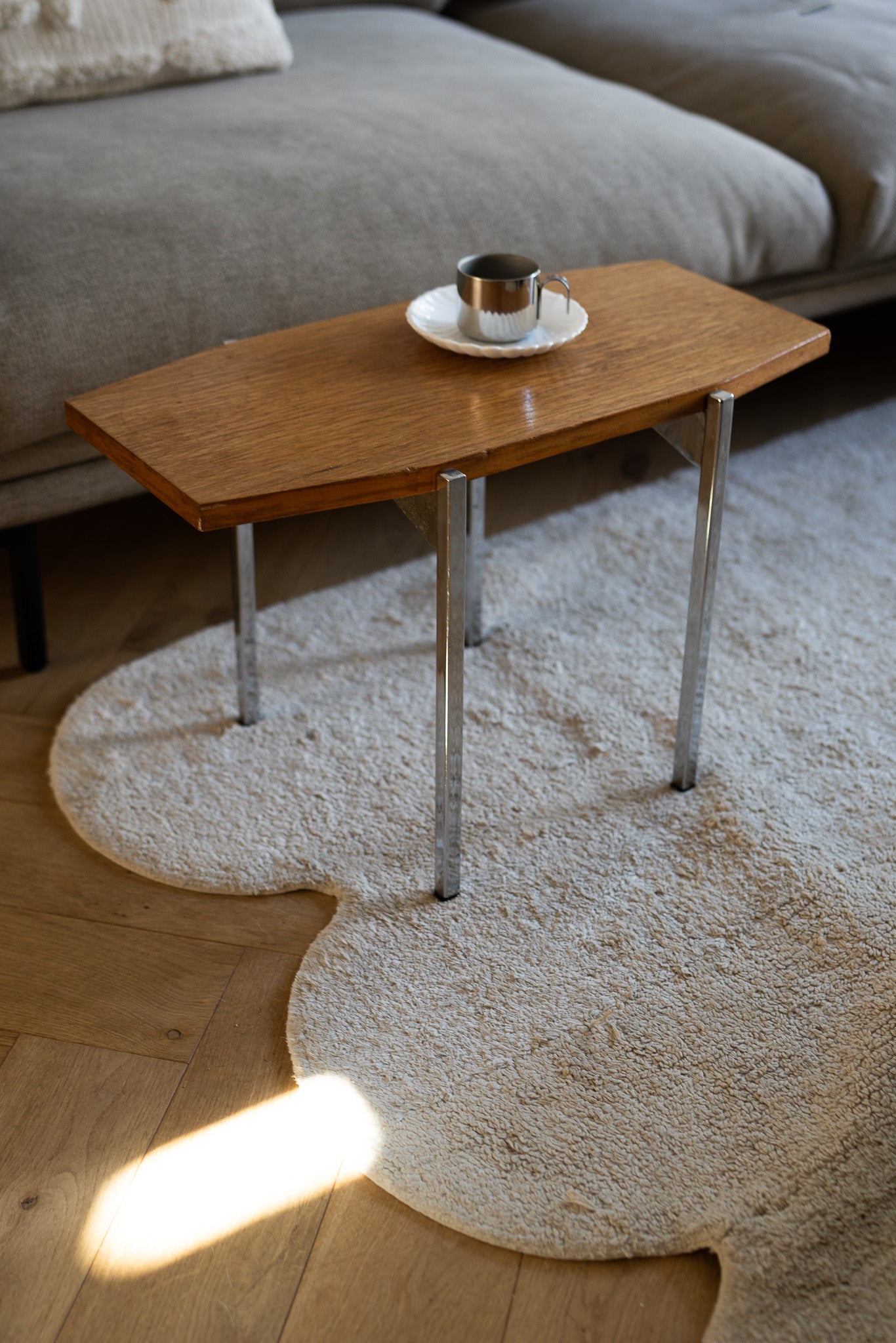 Vintage houten bijzettafel