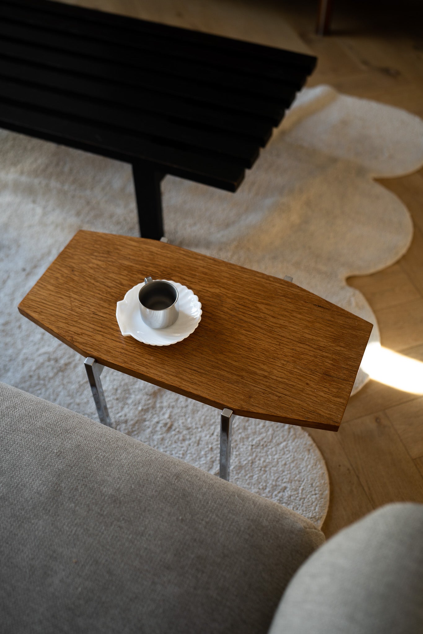 Vintage houten bijzettafel