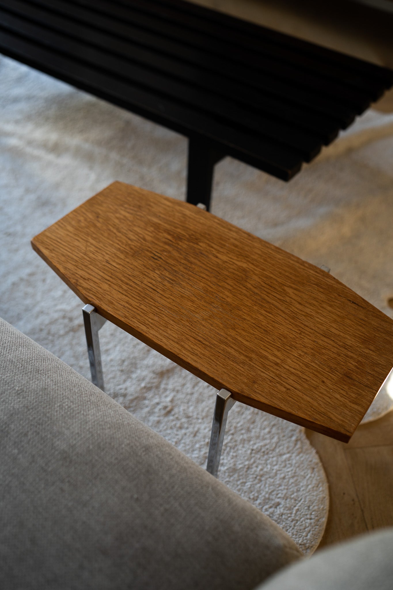 Vintage houten bijzettafel