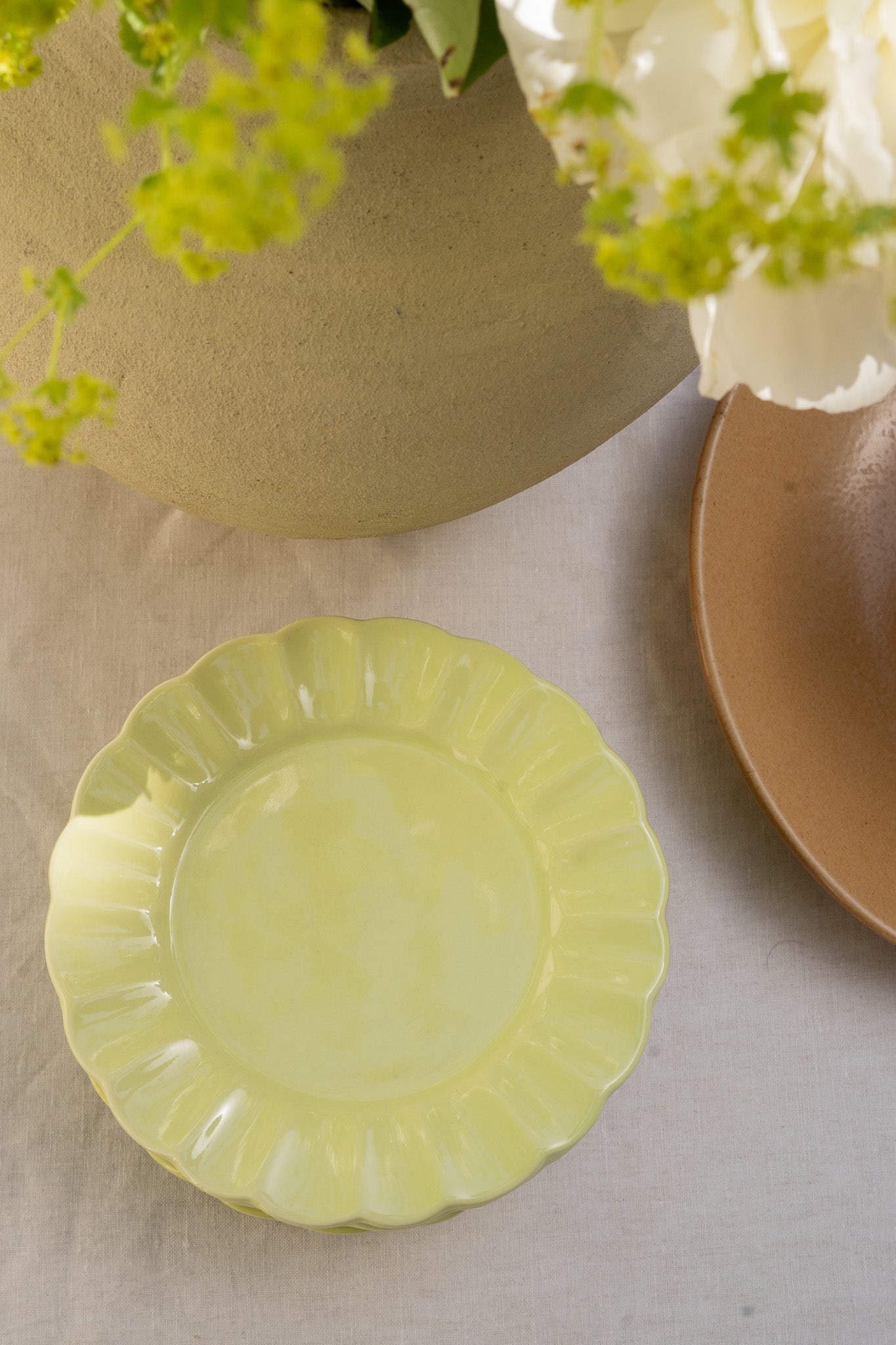 Lime groene bordjes