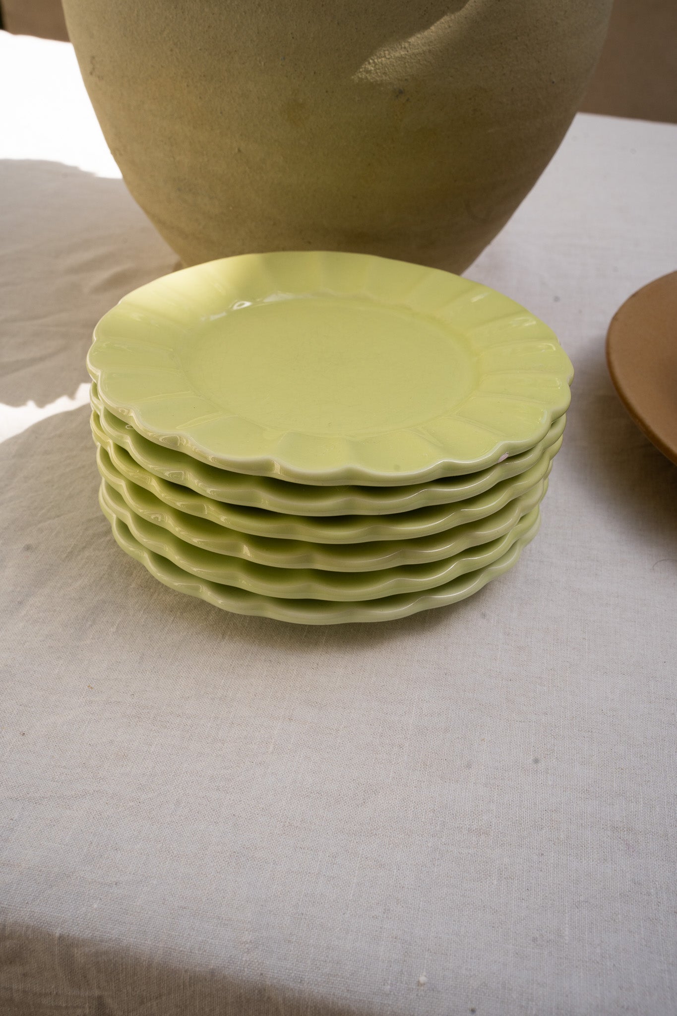 Lime groene bordjes