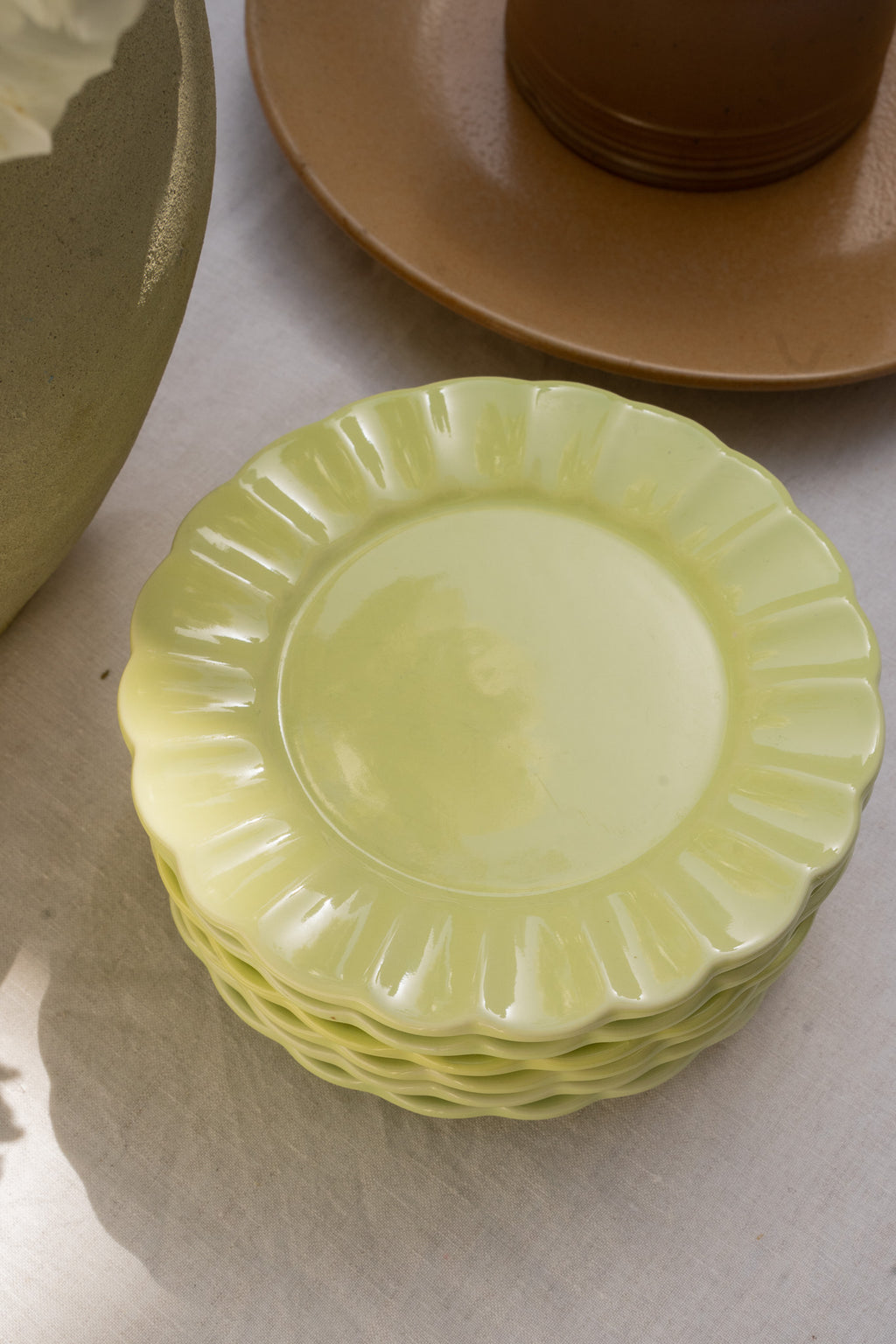 Lime groene bordjes