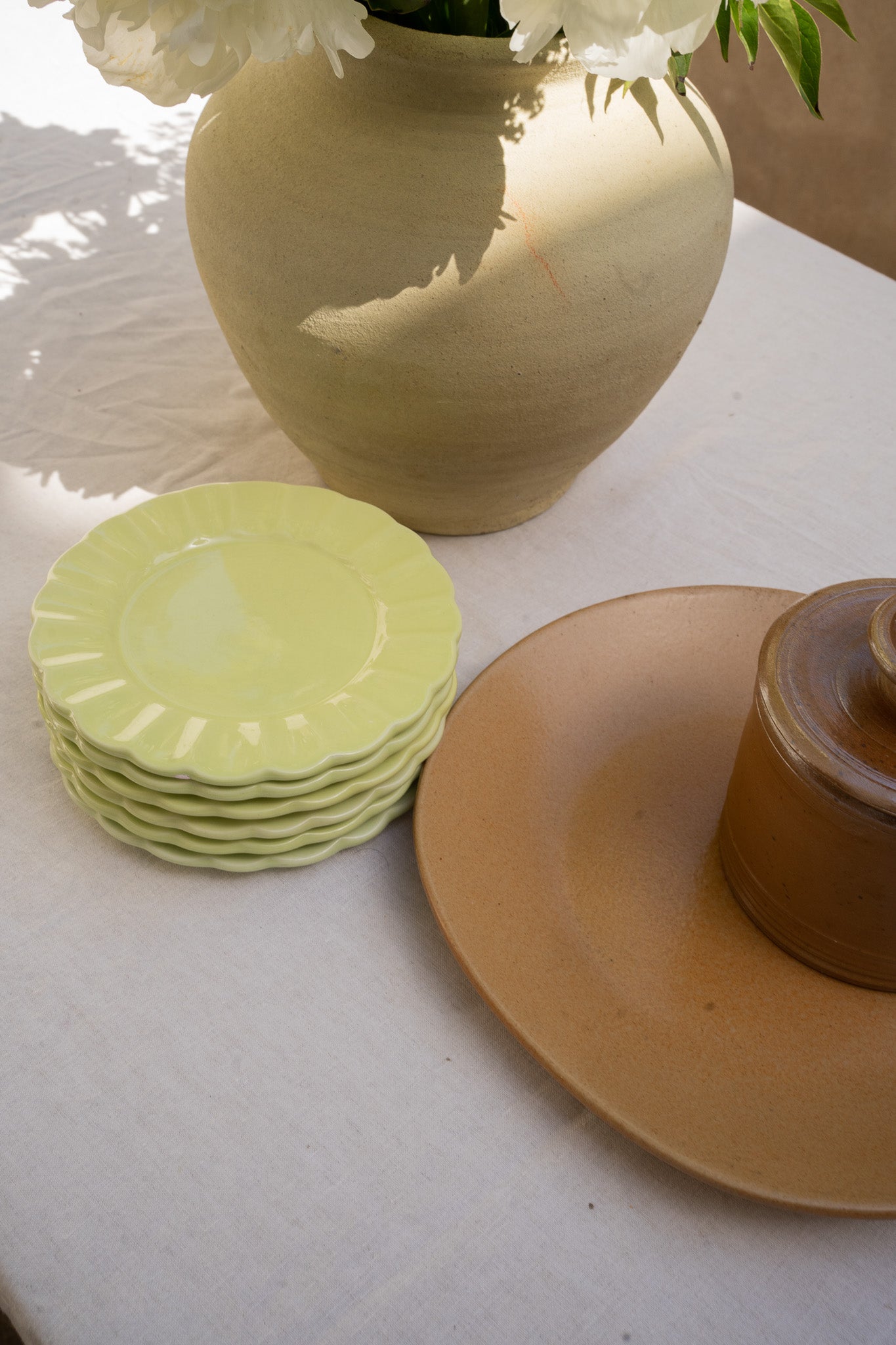 Lime groene bordjes
