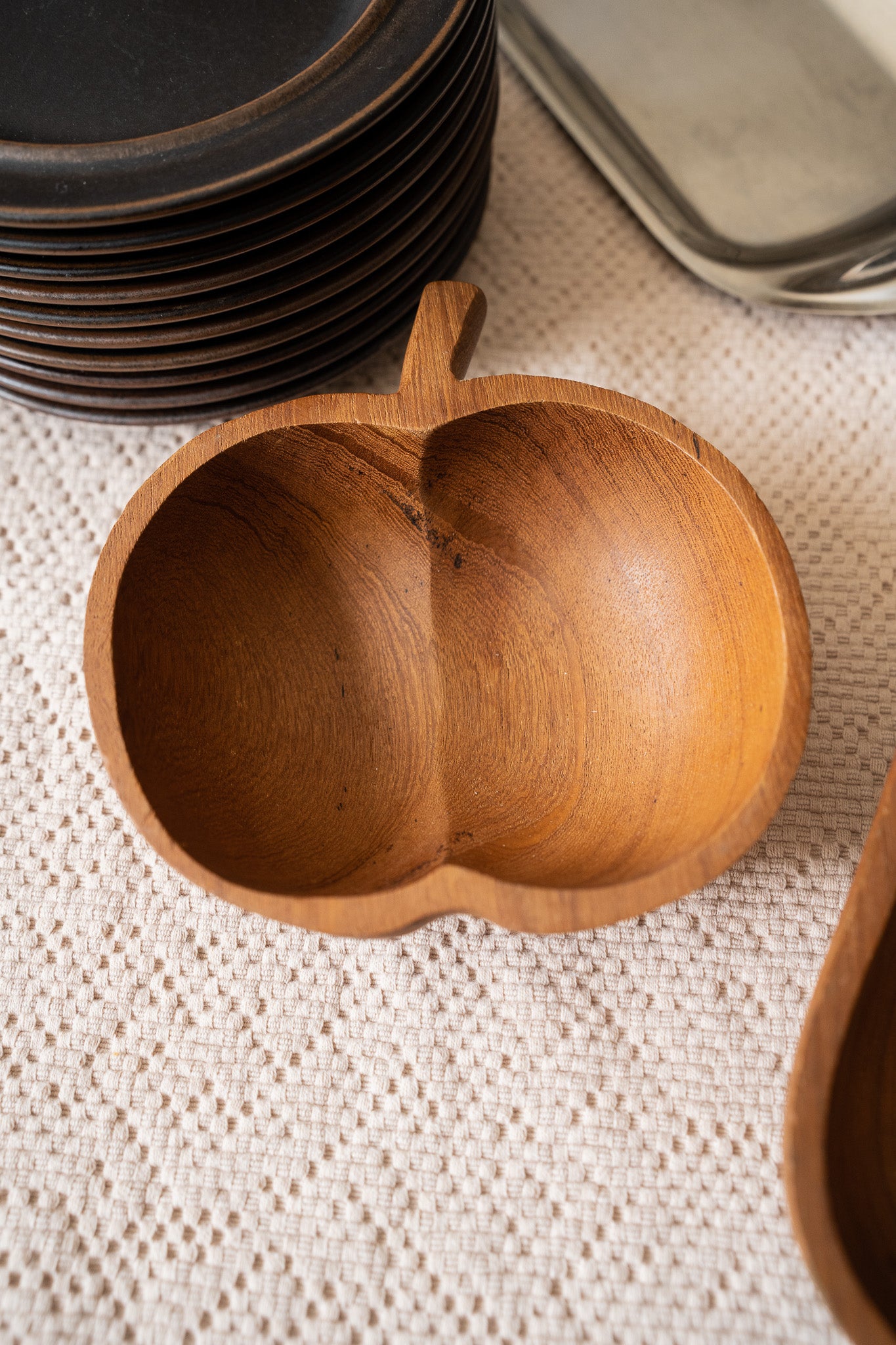 Houten schaaltje appel & peer