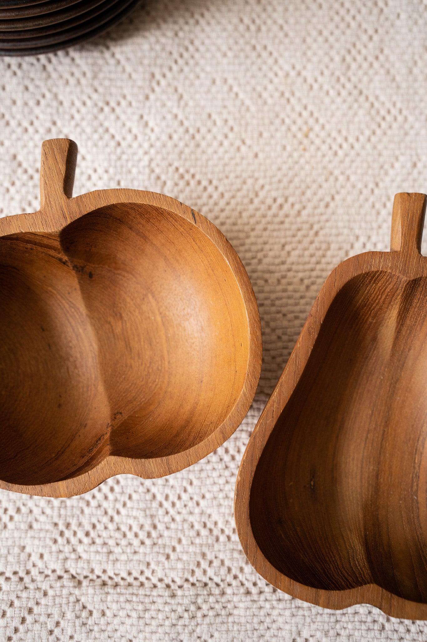 Houten schaaltje appel & peer