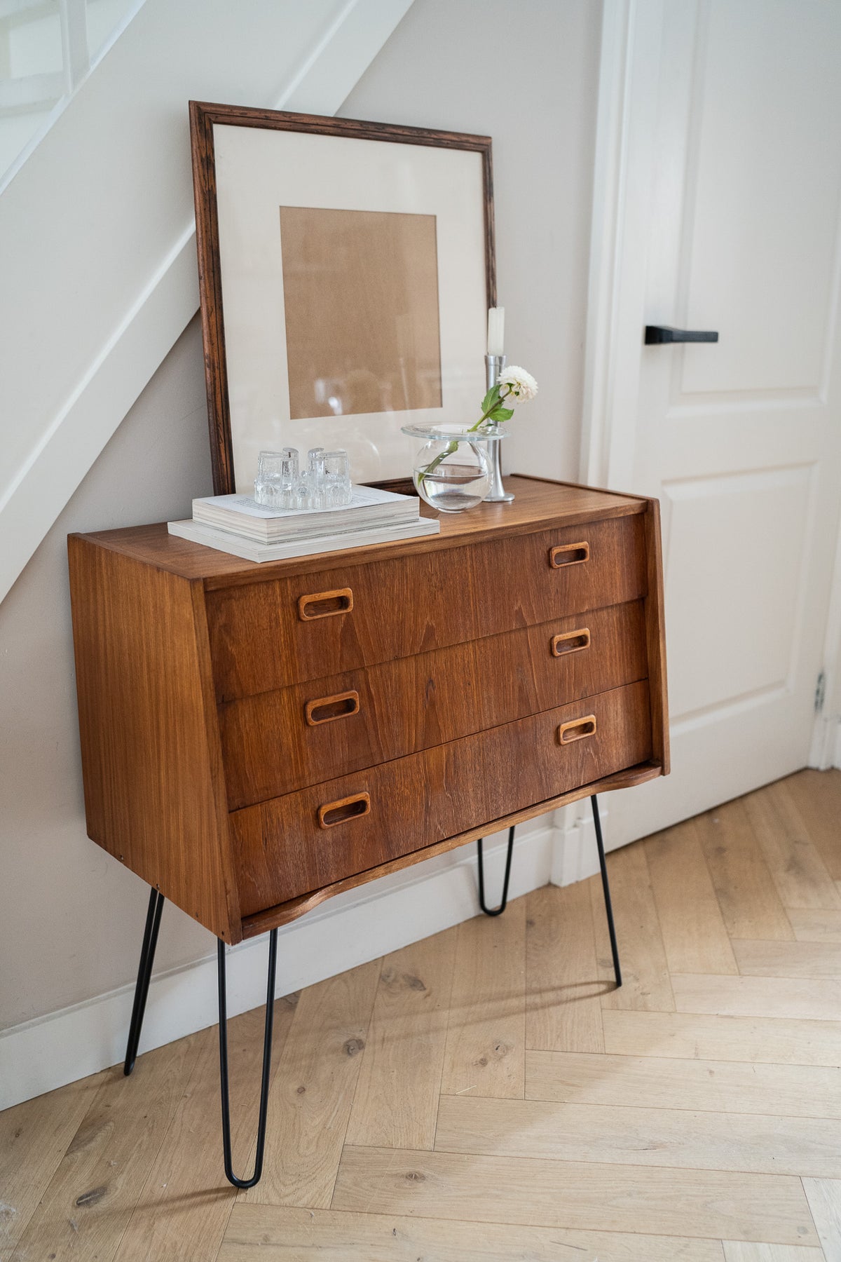 Vintage houten ladekast