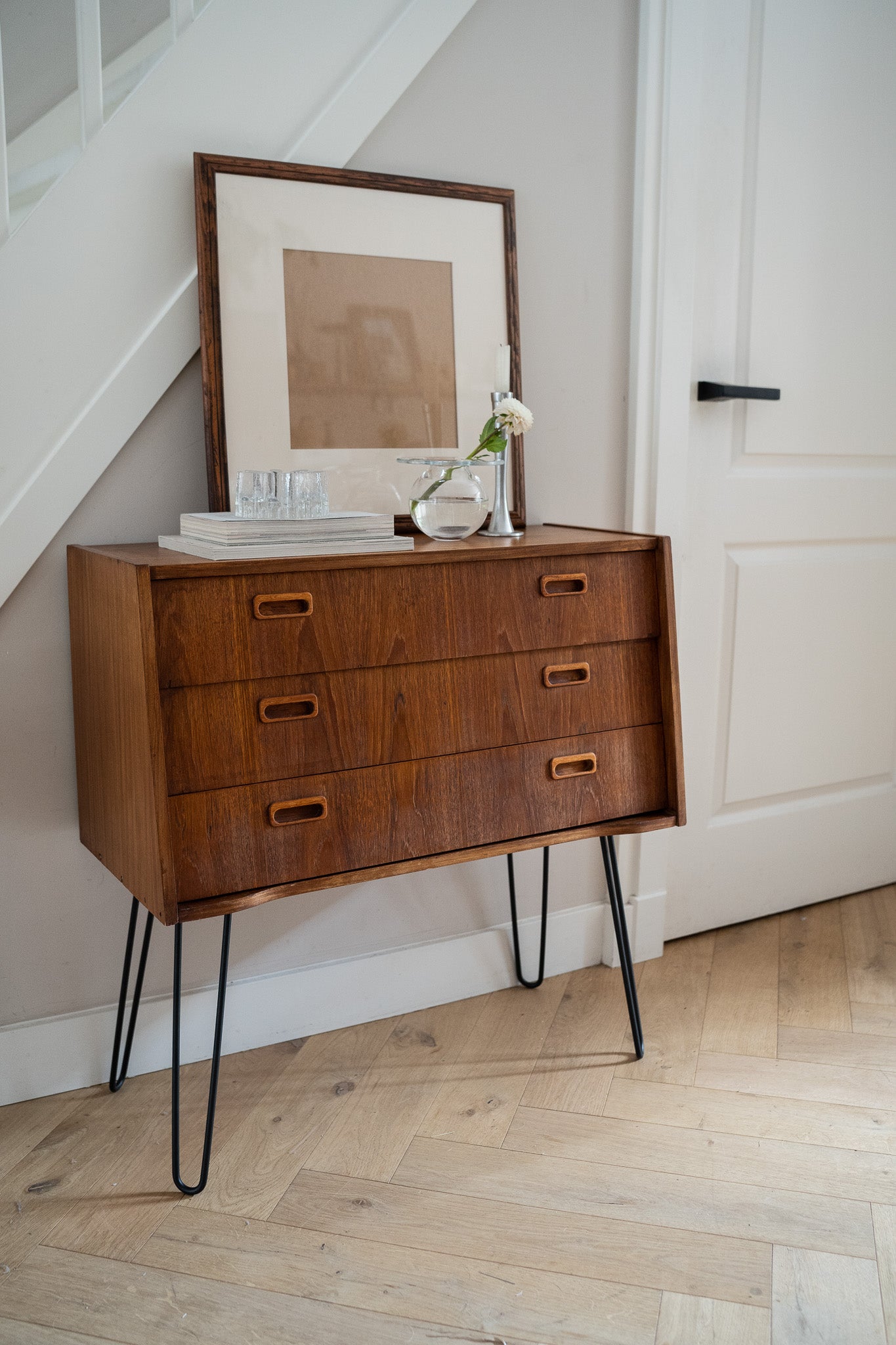 Vintage houten ladekast