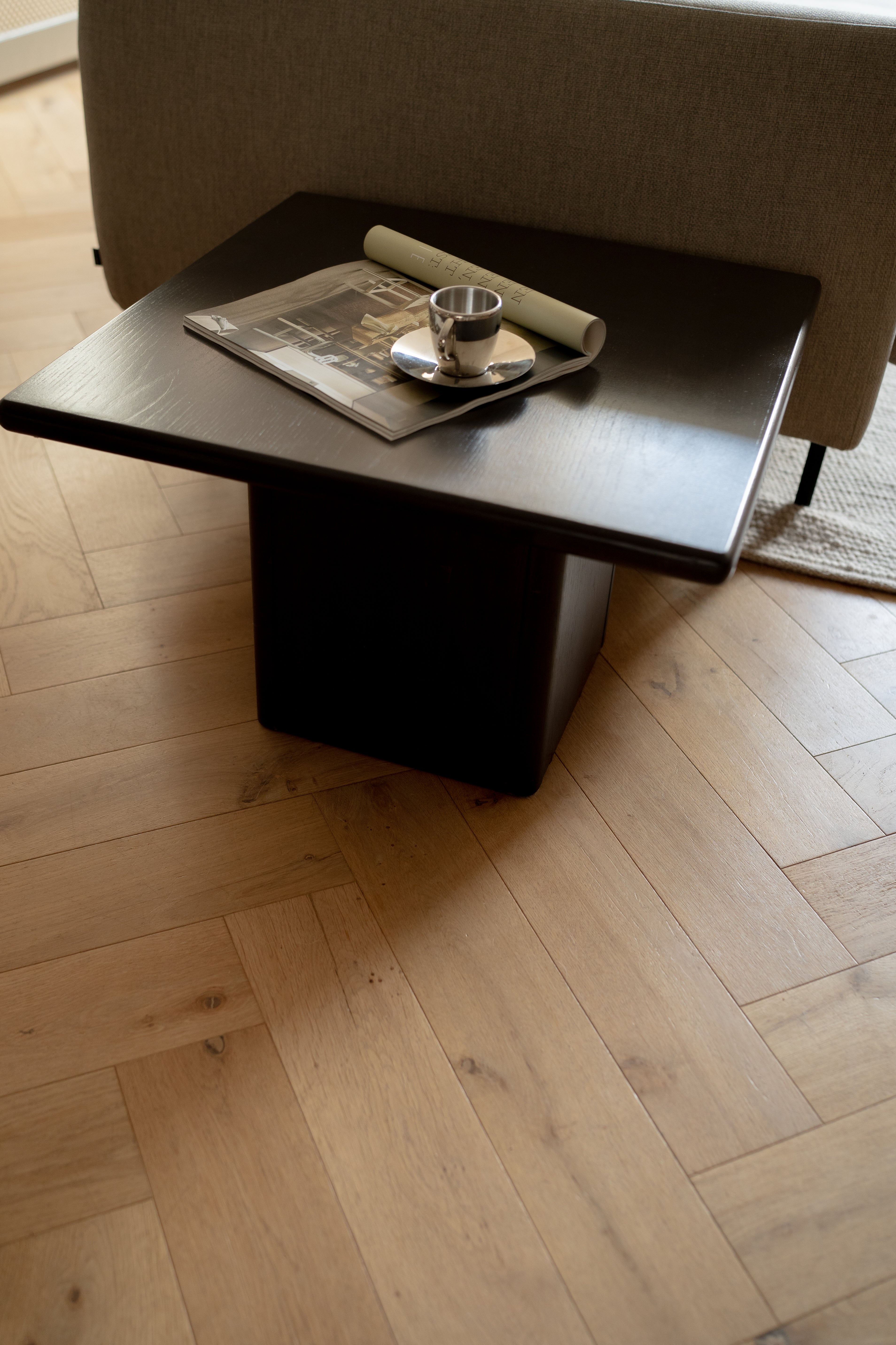 Massief houten salontafel