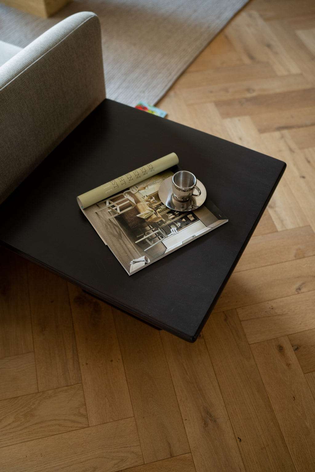Massief houten salontafel