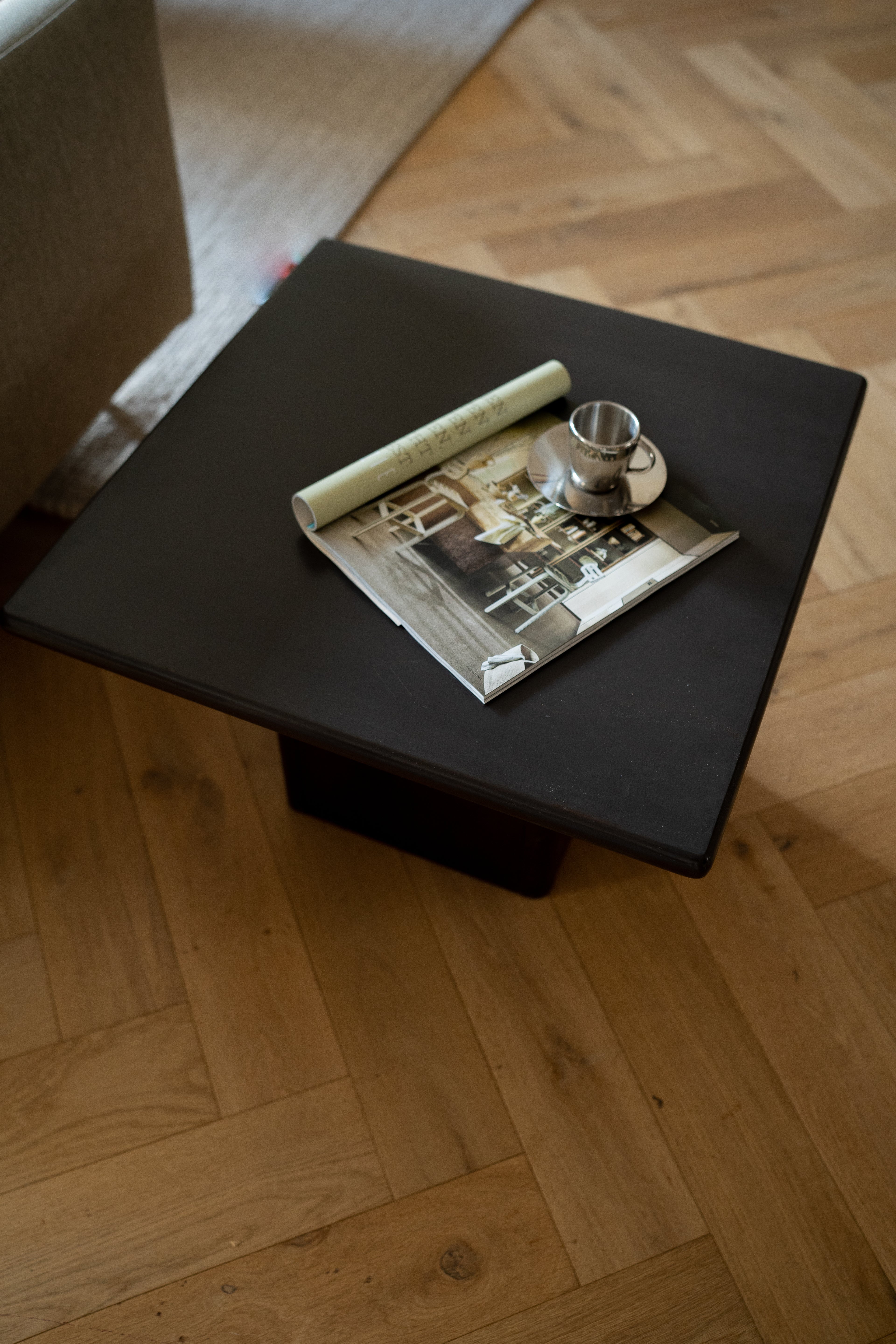 Massief houten salontafel