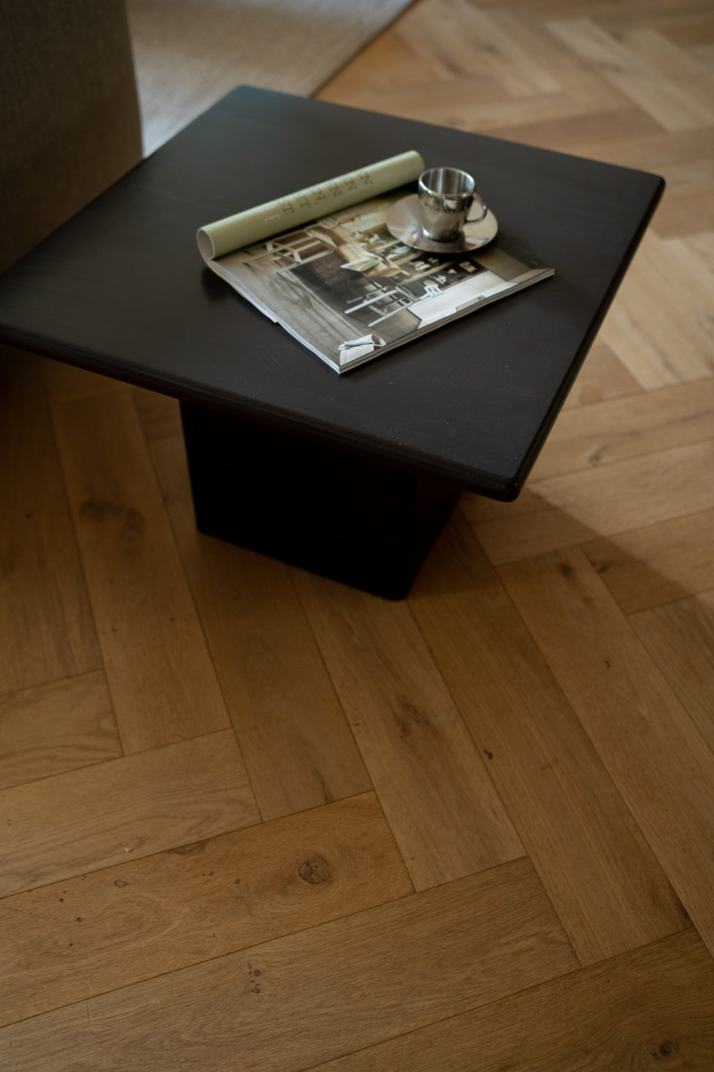 Massief houten salontafel