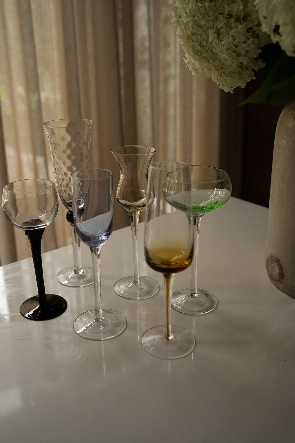 Set van 6 glazen mix
