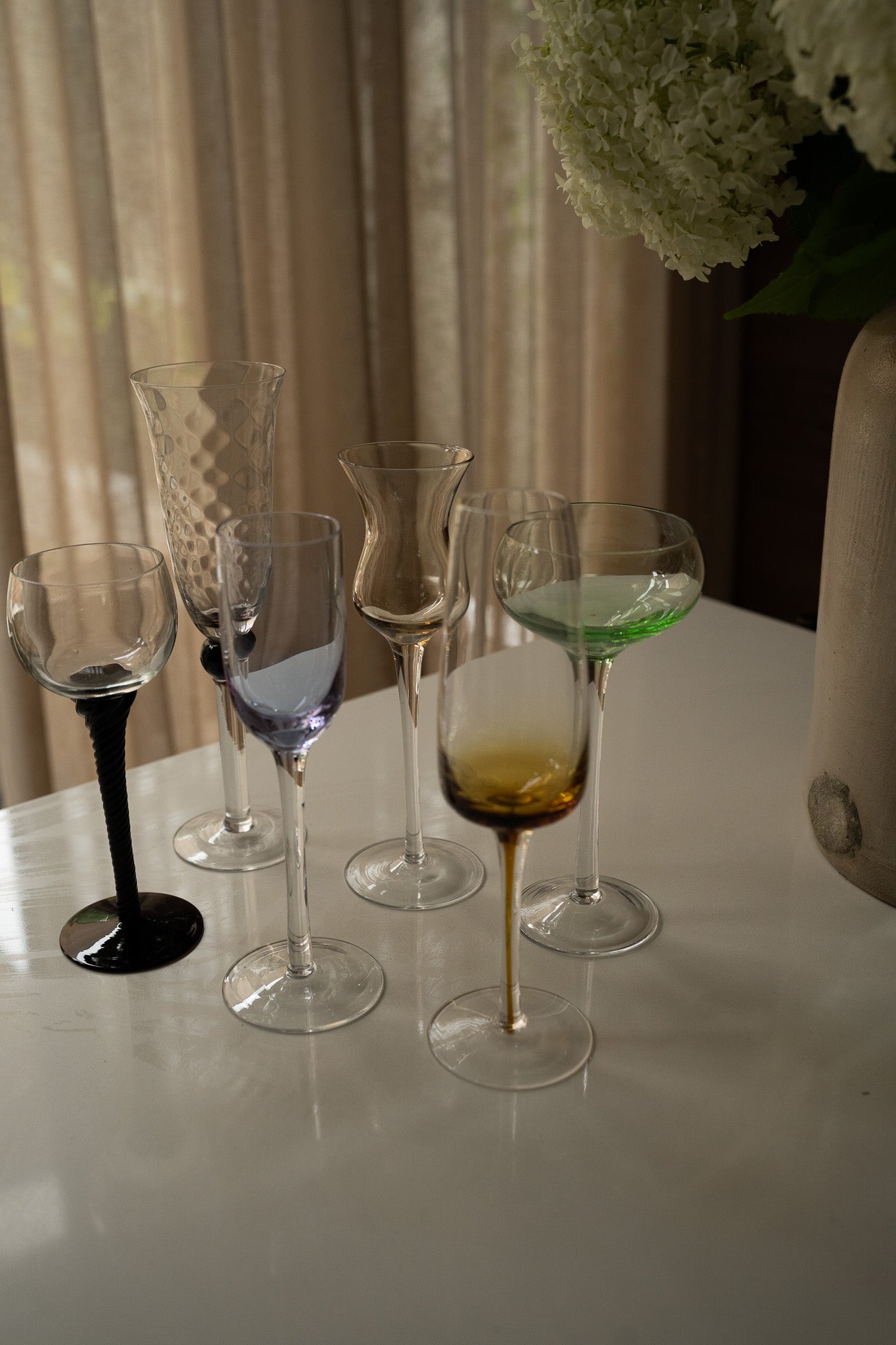 Set van 6 glazen mix