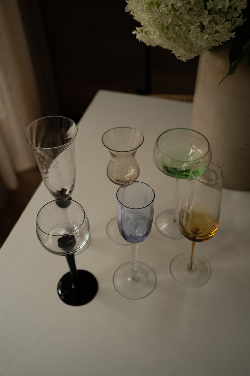 Set van 6 glazen mix